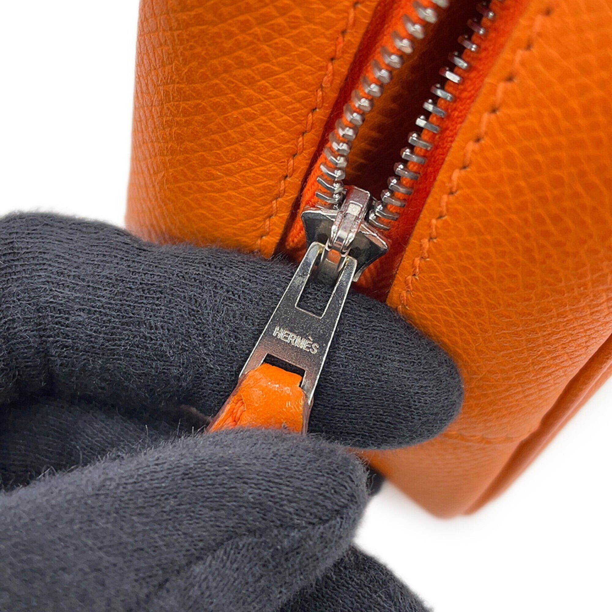 Hermes Plume Orange Epsom Leather Handbag (Pre-Owned)