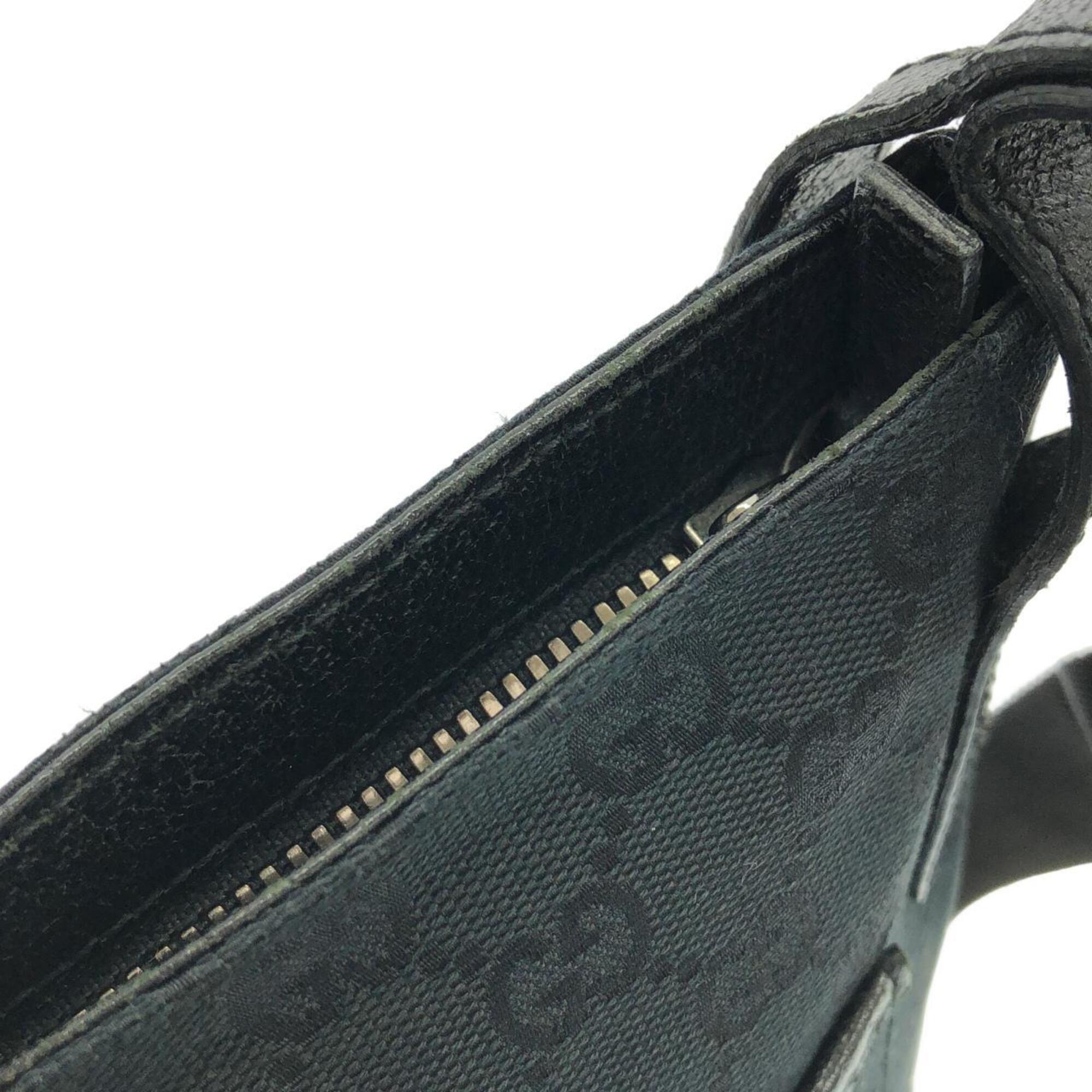 Gucci Black Gg Canvas Shoulder Bag (Pre-Owned)