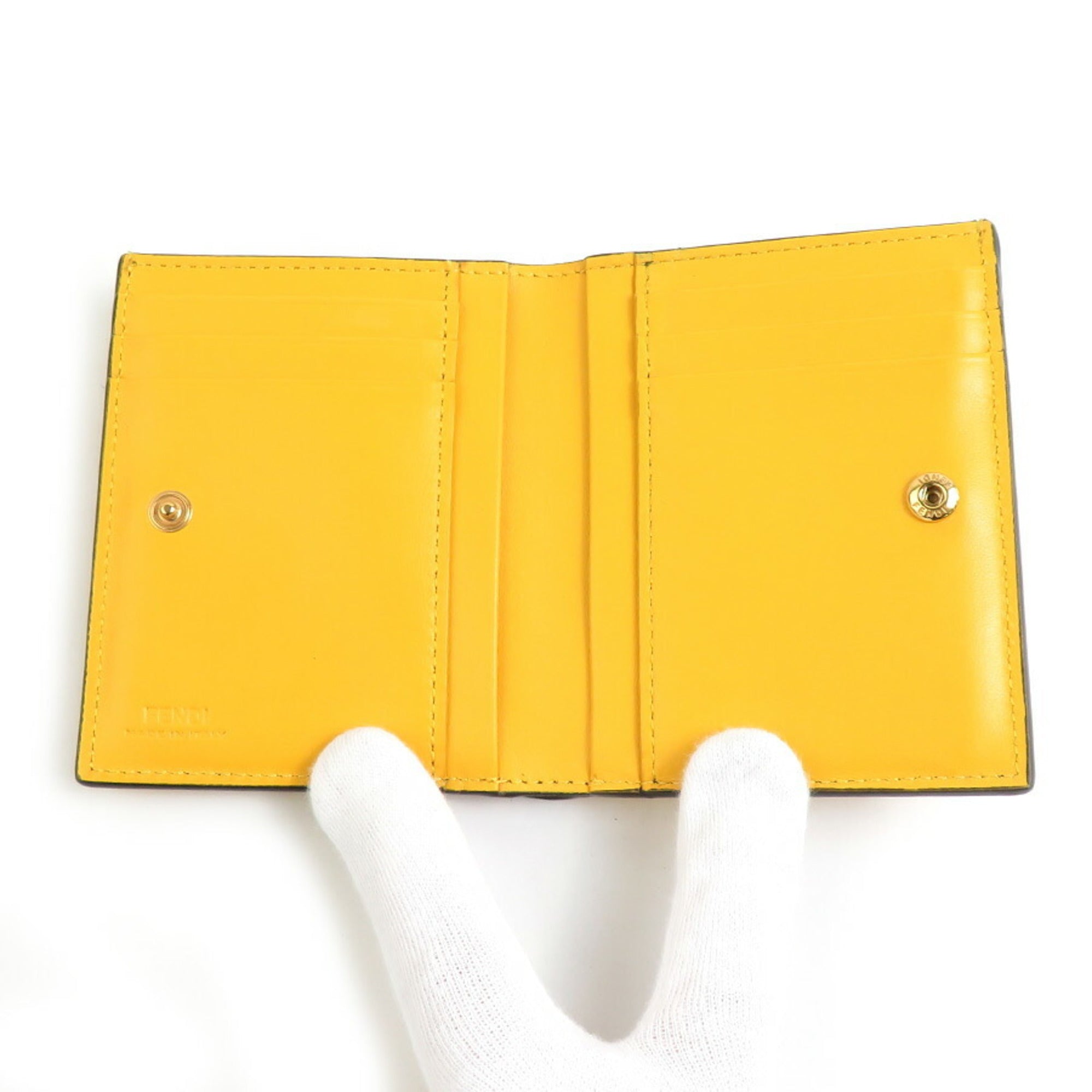 Fendi Yellow Leather Wallet (Bi-Fold) (Pre-Owned)