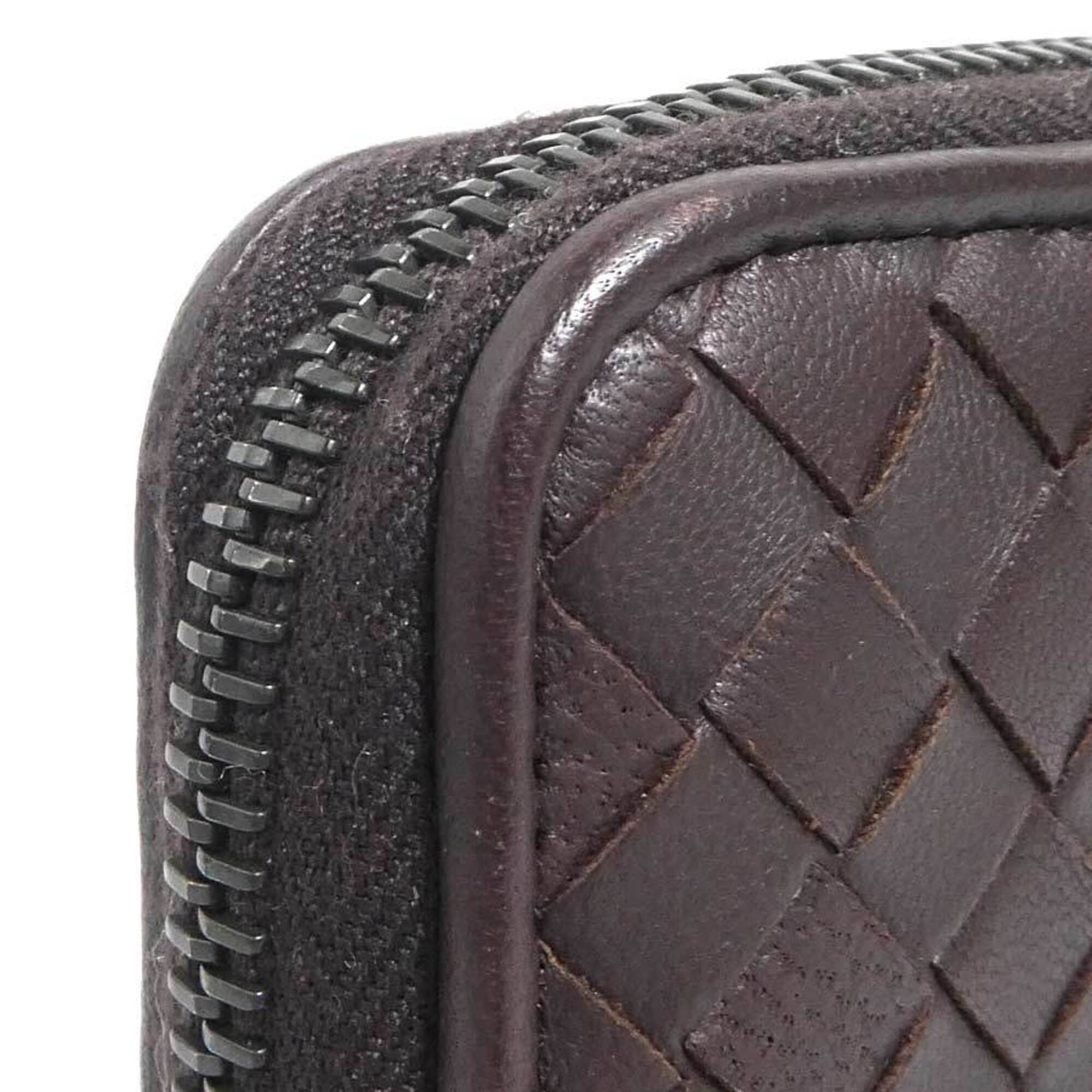 Bottega Veneta Brown Intrecciato Coin Purse/Coin Case (Pre-Owned)