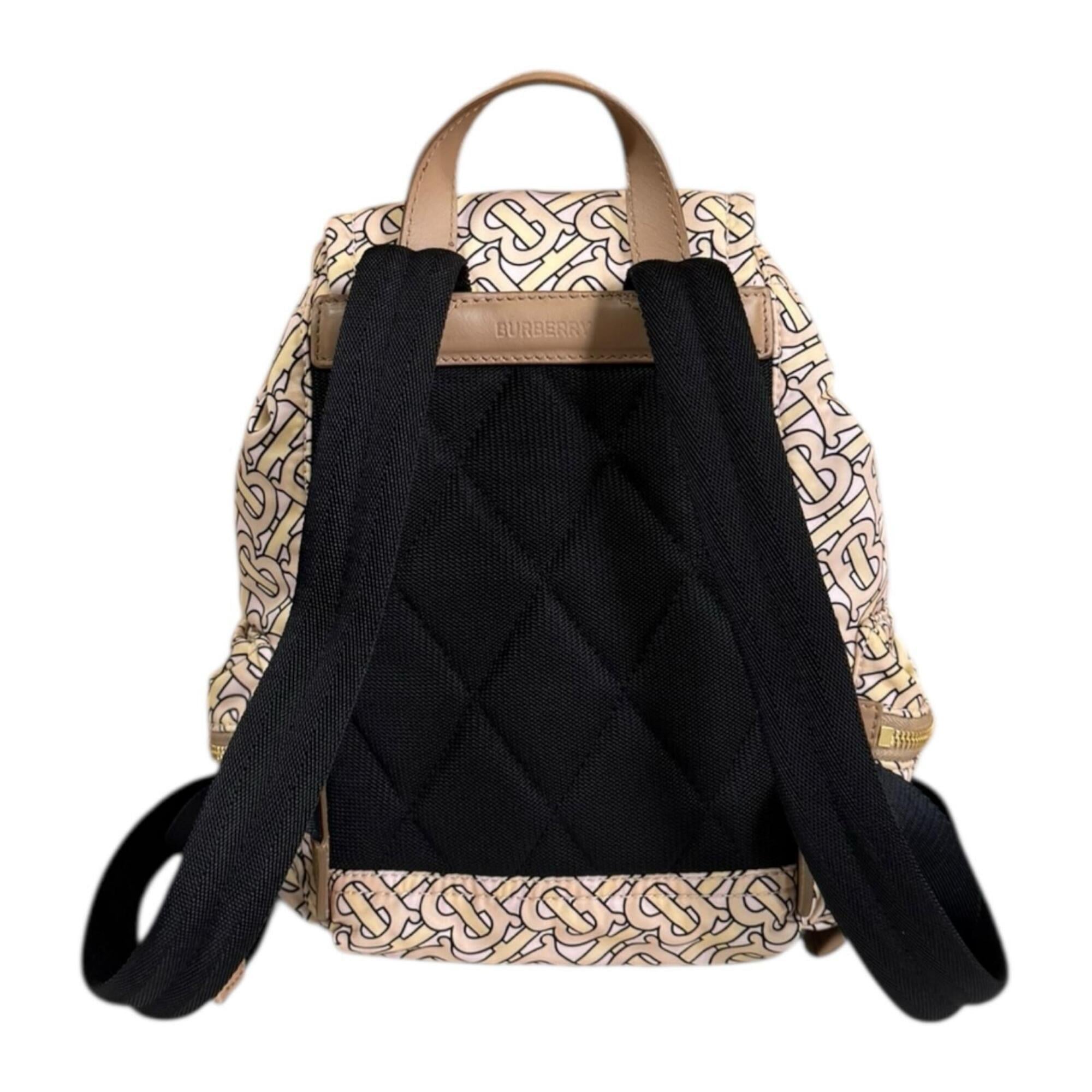 Burberry Beige Pink Nylon Backpack (Pre-Owned)