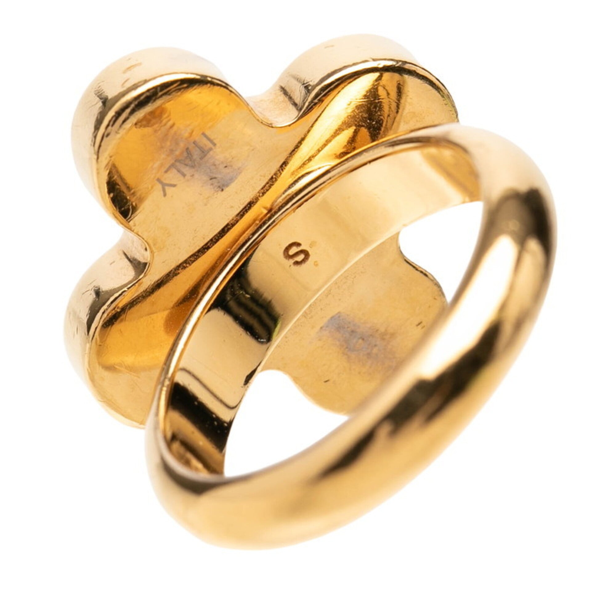 Louis Vuitton Gold Silver Pink Red Color Metal Band Ring (Pre-Owned)