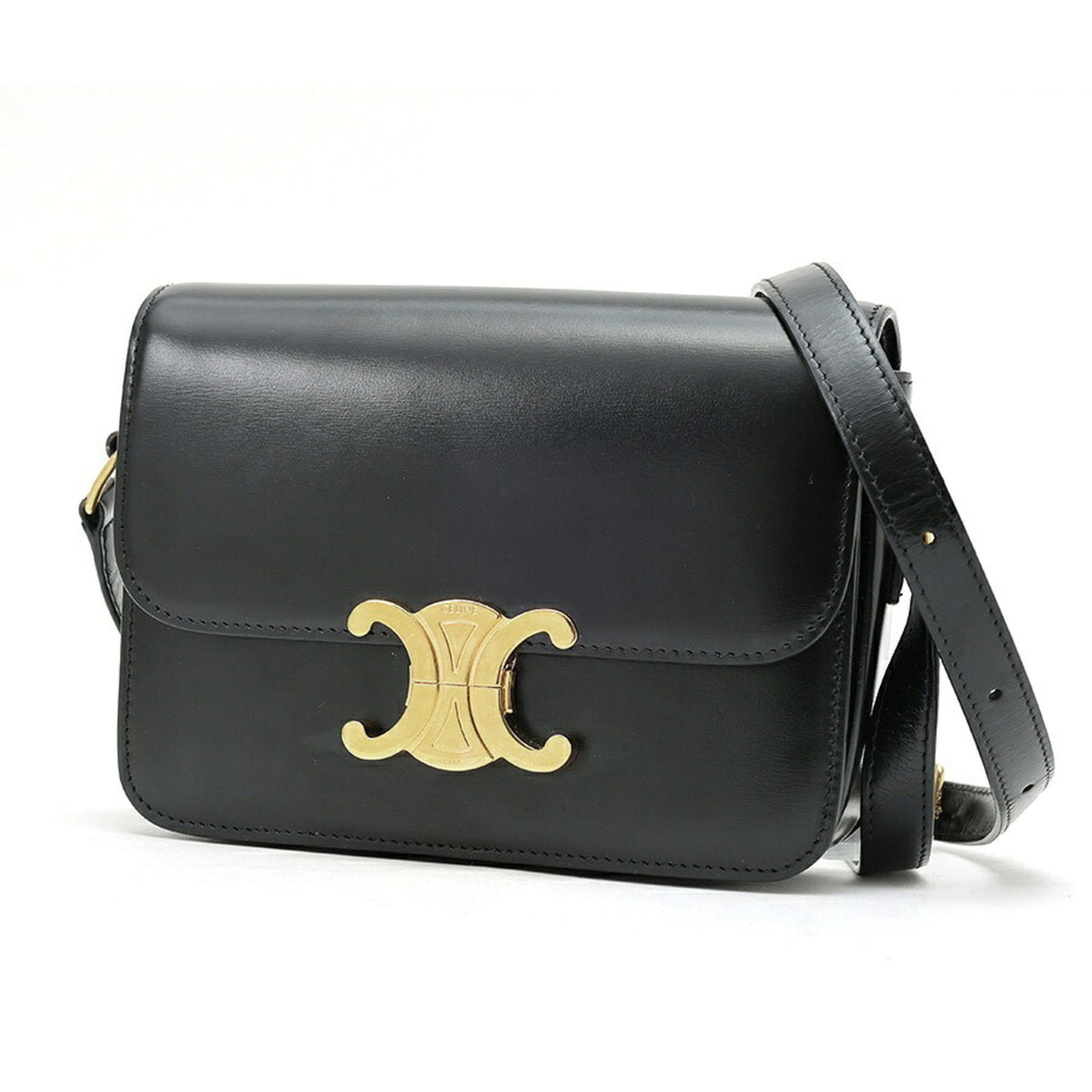 Celine Black Leather Shoulder Bag (Pre-Owned)