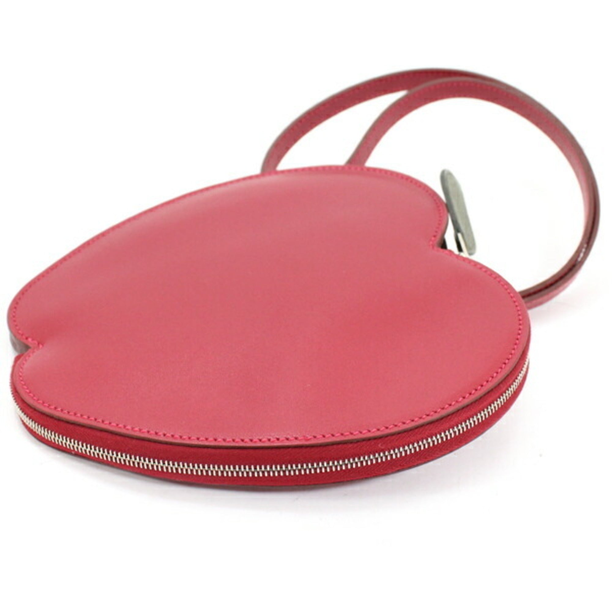 Hermes Rouge Vif Tadelakt Leather Chevre Leather Pochette Pouch (Pre-Owned)