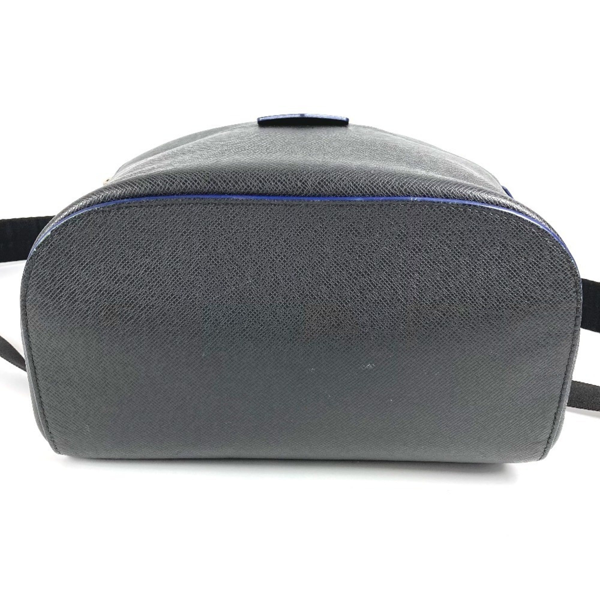 Louis Vuitton Ardoise Bicolor Black Blue Taiga Leather Backpack (Pre-Owned)