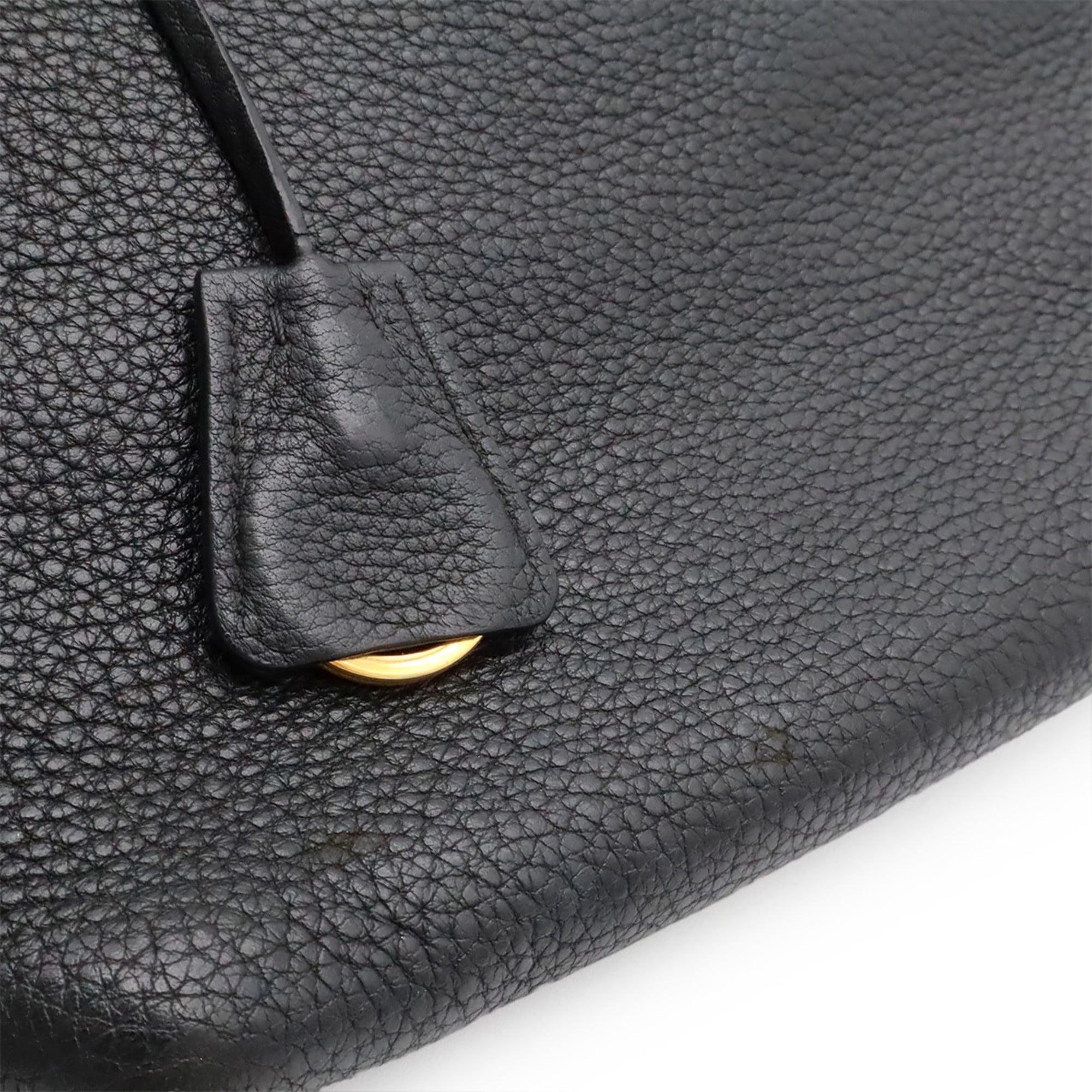 Prada Black Nero Leather Handbag Shoulder Bag (Pre-Owned)