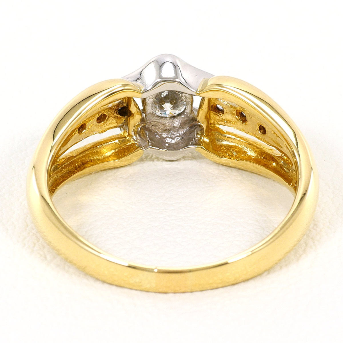 Unbranded Platinum Yellow Gold Yellow Gold (18K) Platinum 900 Band Ring (Pre-Owned)