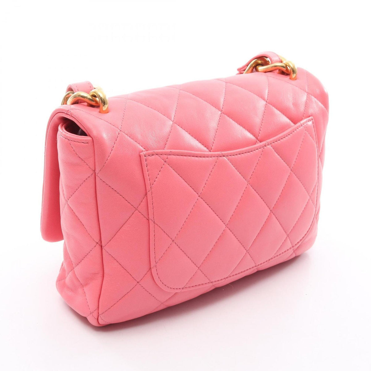 Chanel Pink Leather Handbag Shoulder Bag (Pre-Owned)