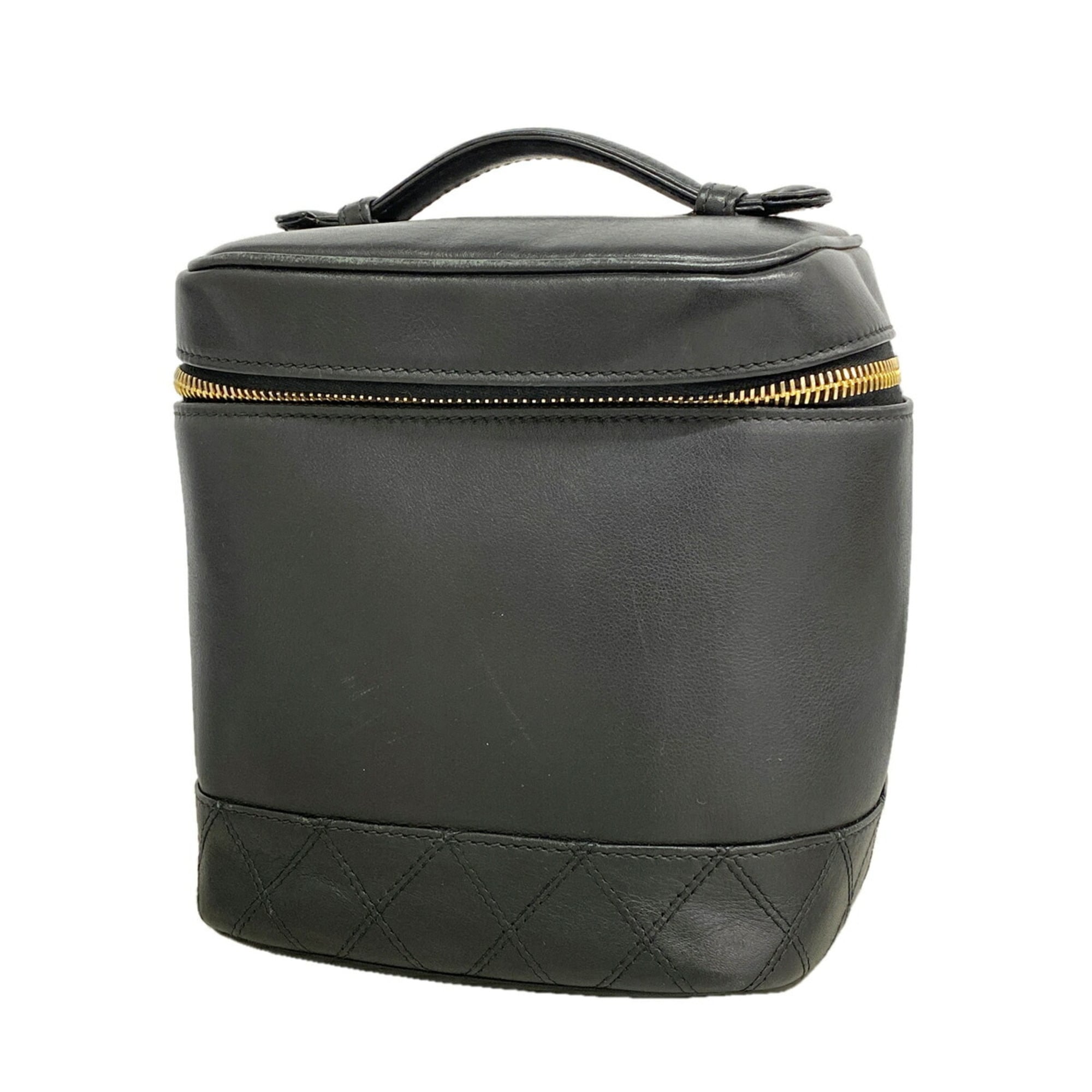 Chanel Black Leather Vanity Bag (Pre-Owned)