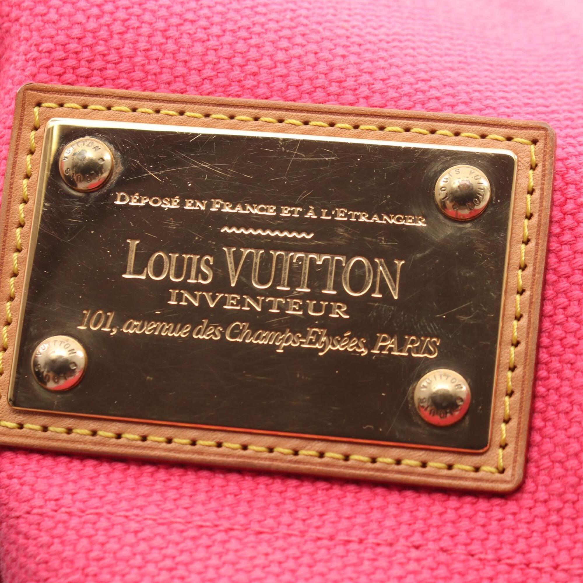Louis Vuitton Pink Red Color Rose Canvas Handbag Shoulder Bag (Pre-Owned)