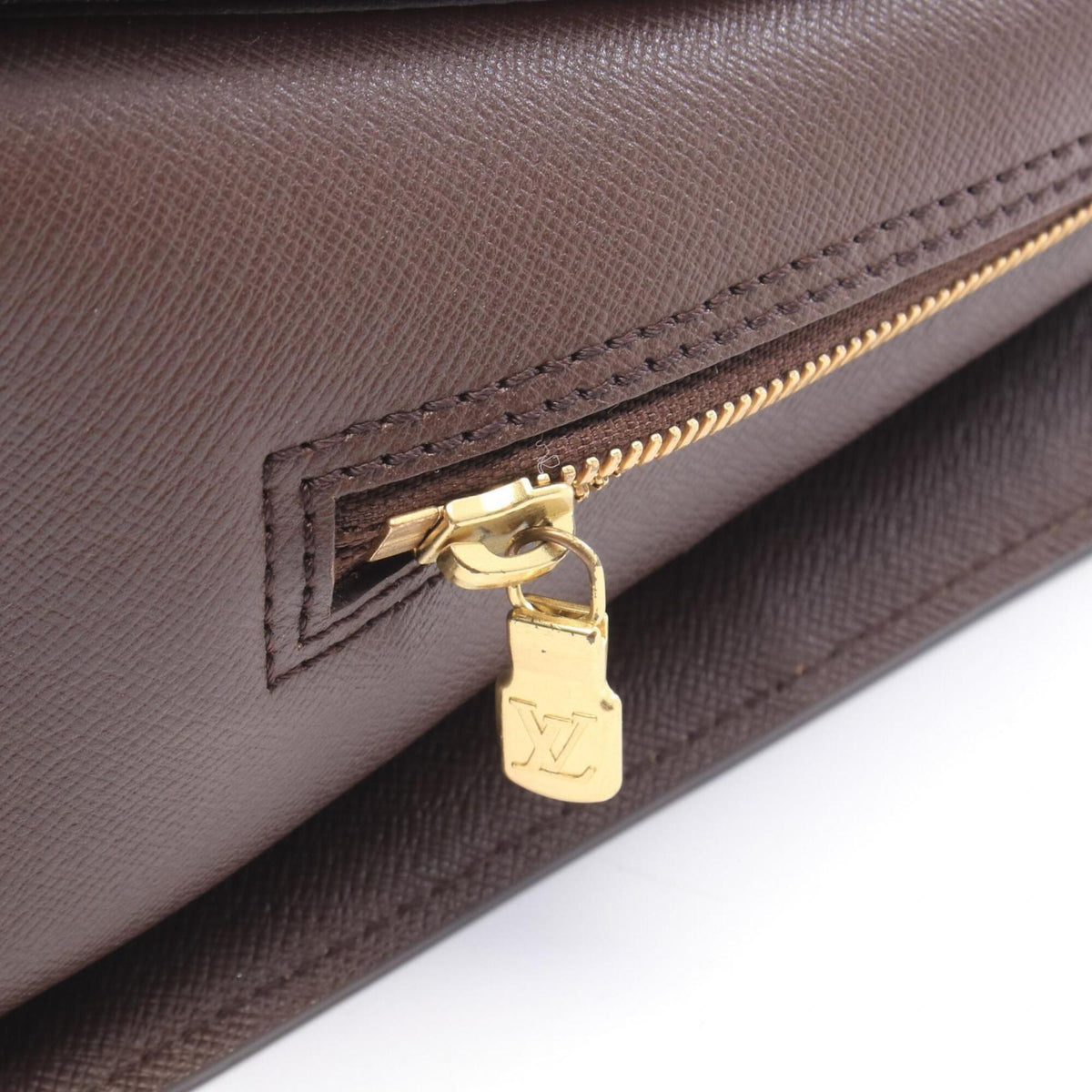 Louis Vuitton Brown Ebene Coated Canvas Leather Handbag (Pre-Owned)