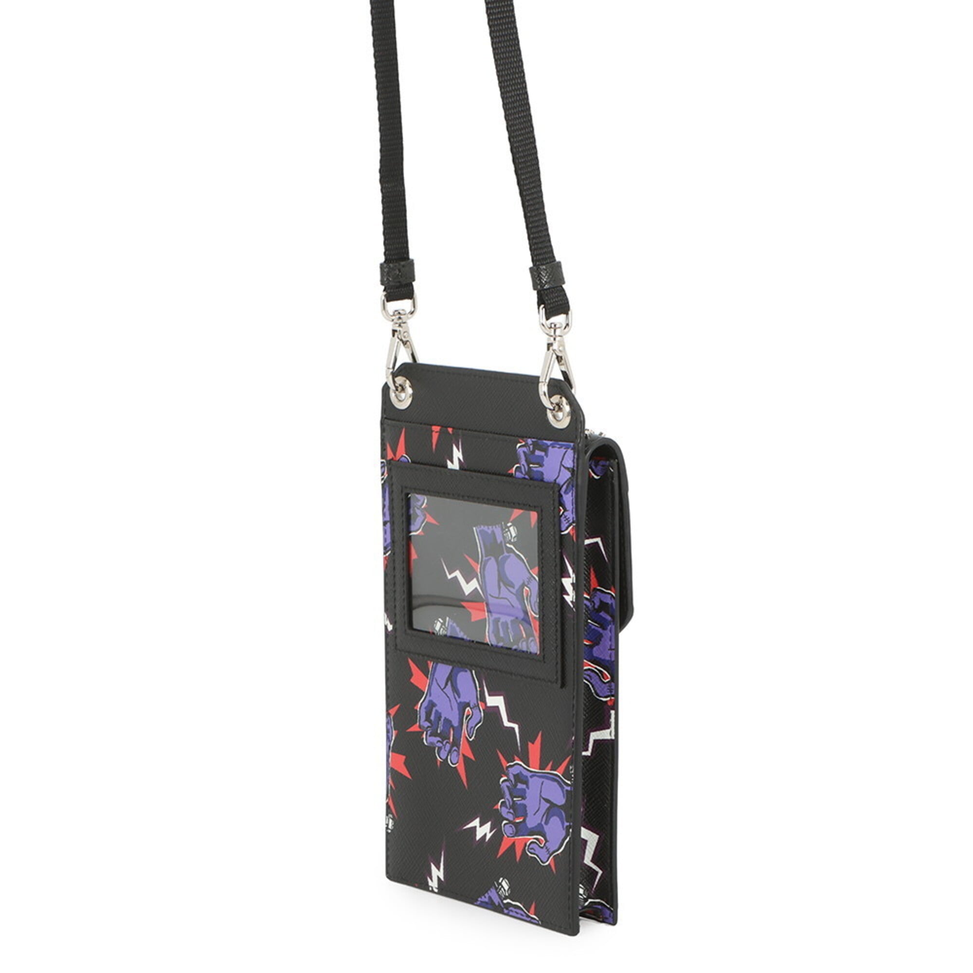 Prada Black Purple Saffiano Handbag (Pre-Owned)