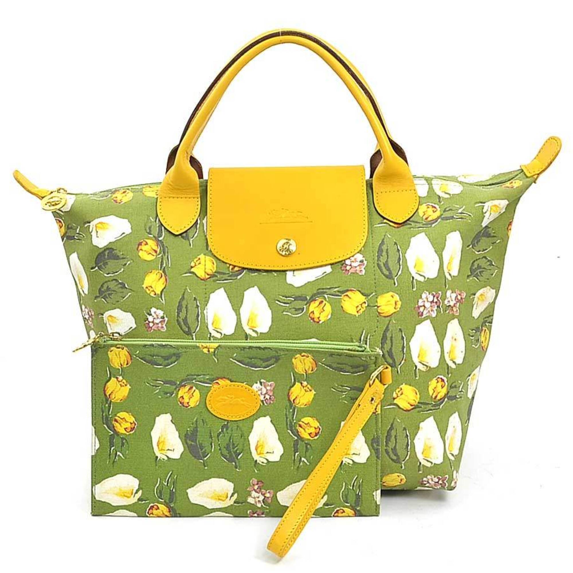 Longchamp Multi-Color Canvas Handbag (Pre-Owned)