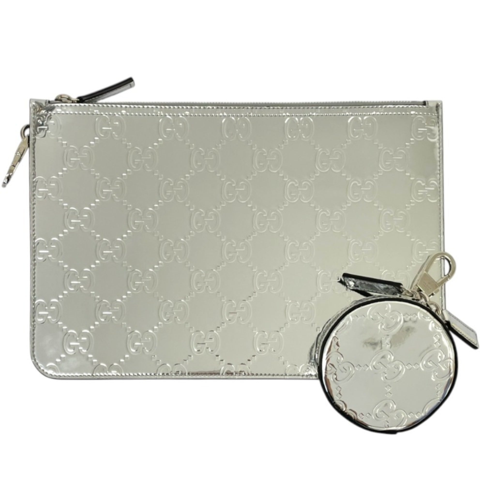 Gucci Silver Clutch Bag (Pre-Owned)