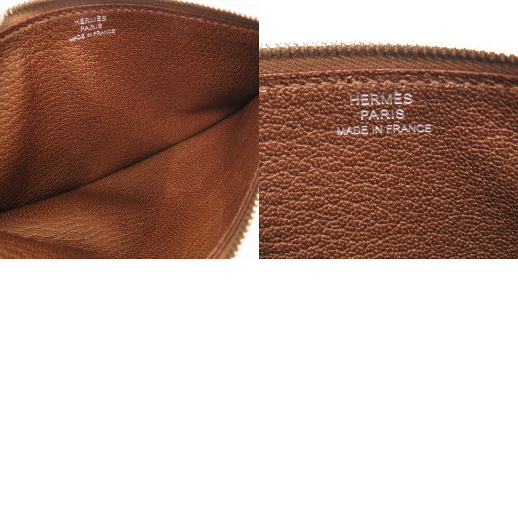 Hermes Bronze Chevre Leather Long Wallet (Bi-Fold) (Pre-Owned)