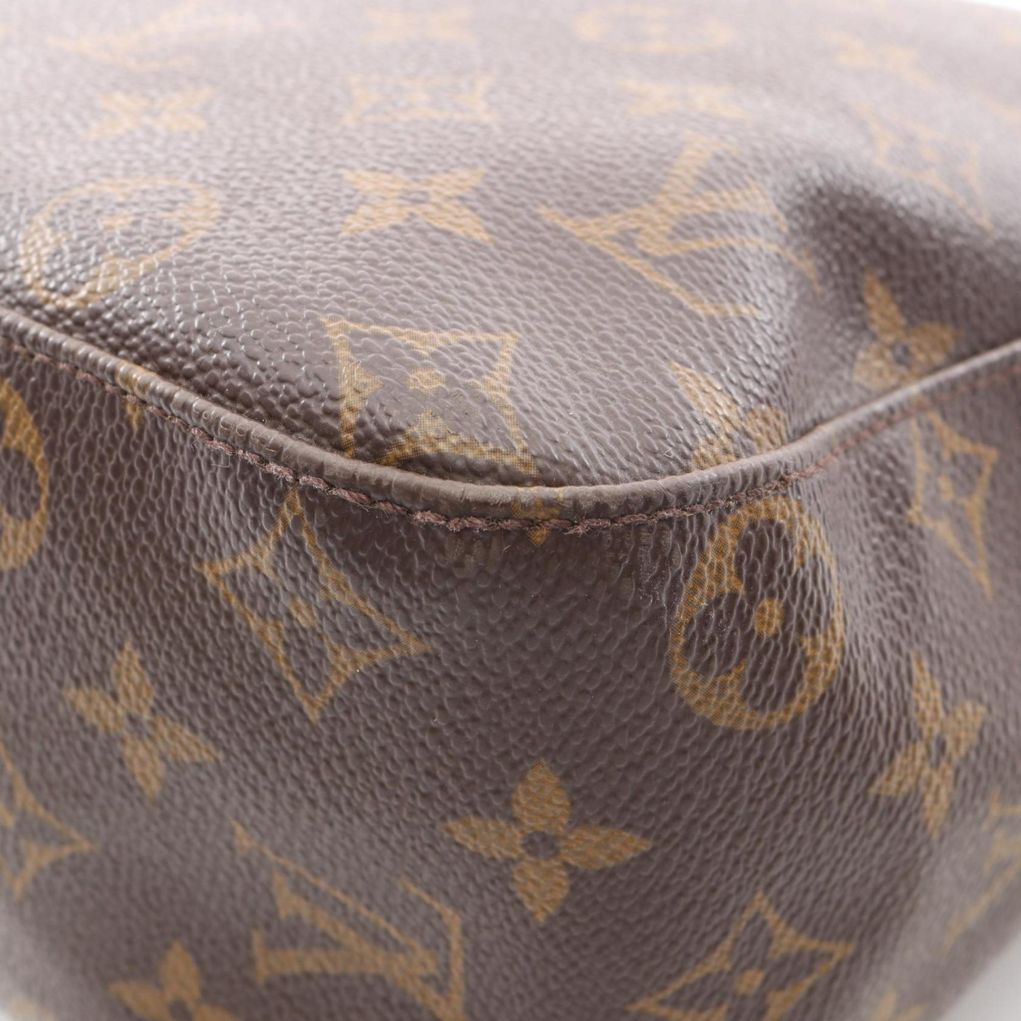 Louis Vuitton Brown Monogram Coated Canvas Leather Handbag Shoulder Bag (Pre-Owned)