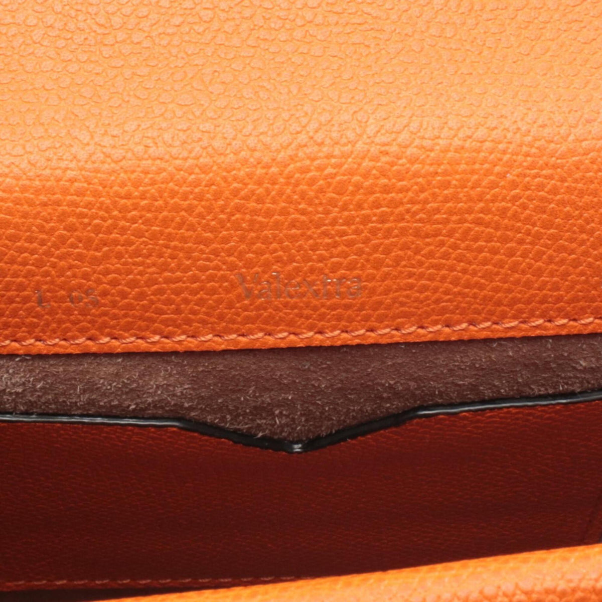 Valextra Orange Leather Shoulder Bag (Pre-Owned)