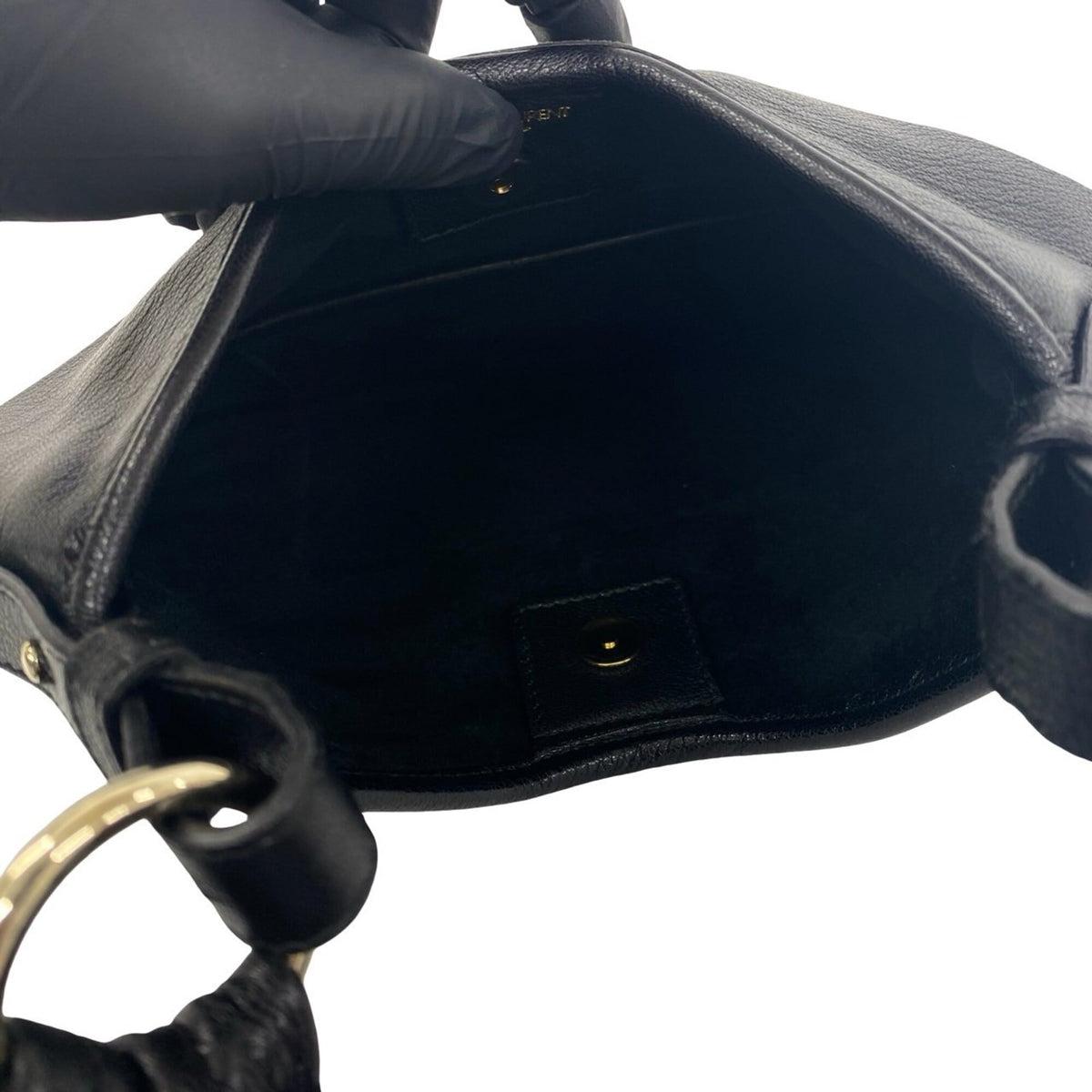 Yves Saint Laurent Black Leather Shoulder Bag (Pre-Owned)