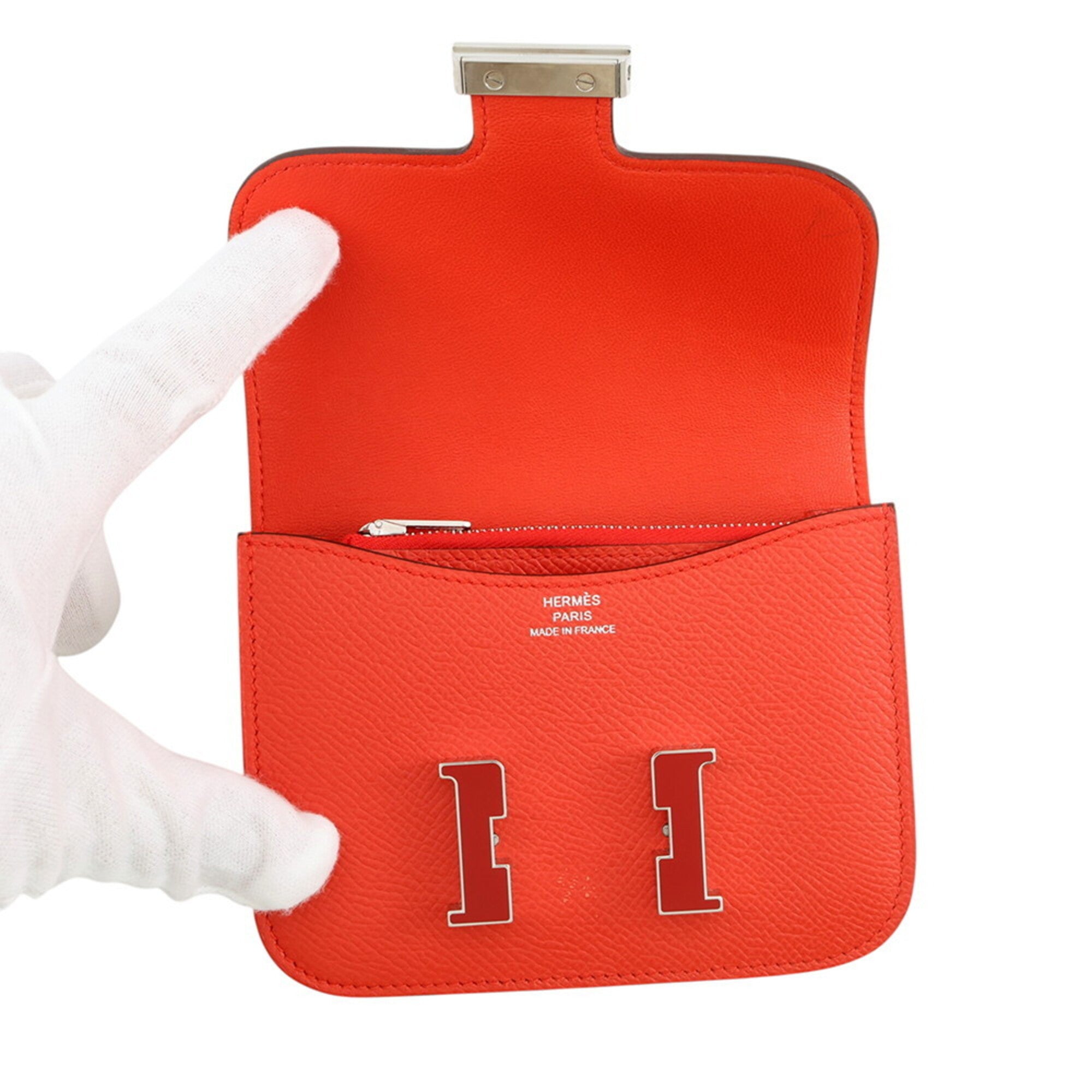 Hermes Capucine Epsom Leather Coin Purse/Coin Case (Pre-Owned)