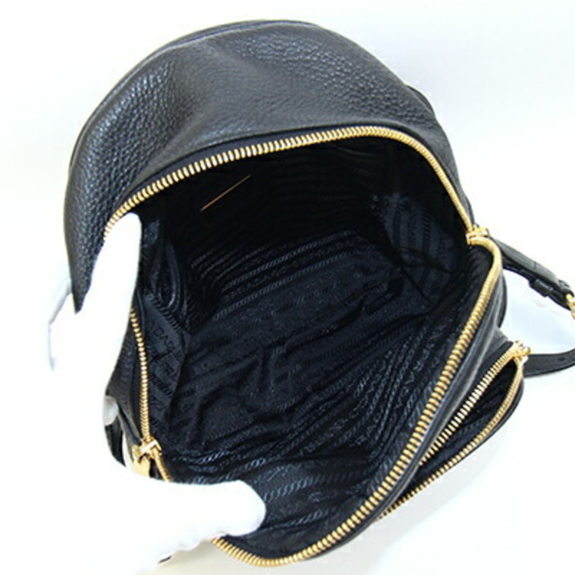 Prada Black Nero Leather Backpack (Pre-Owned)