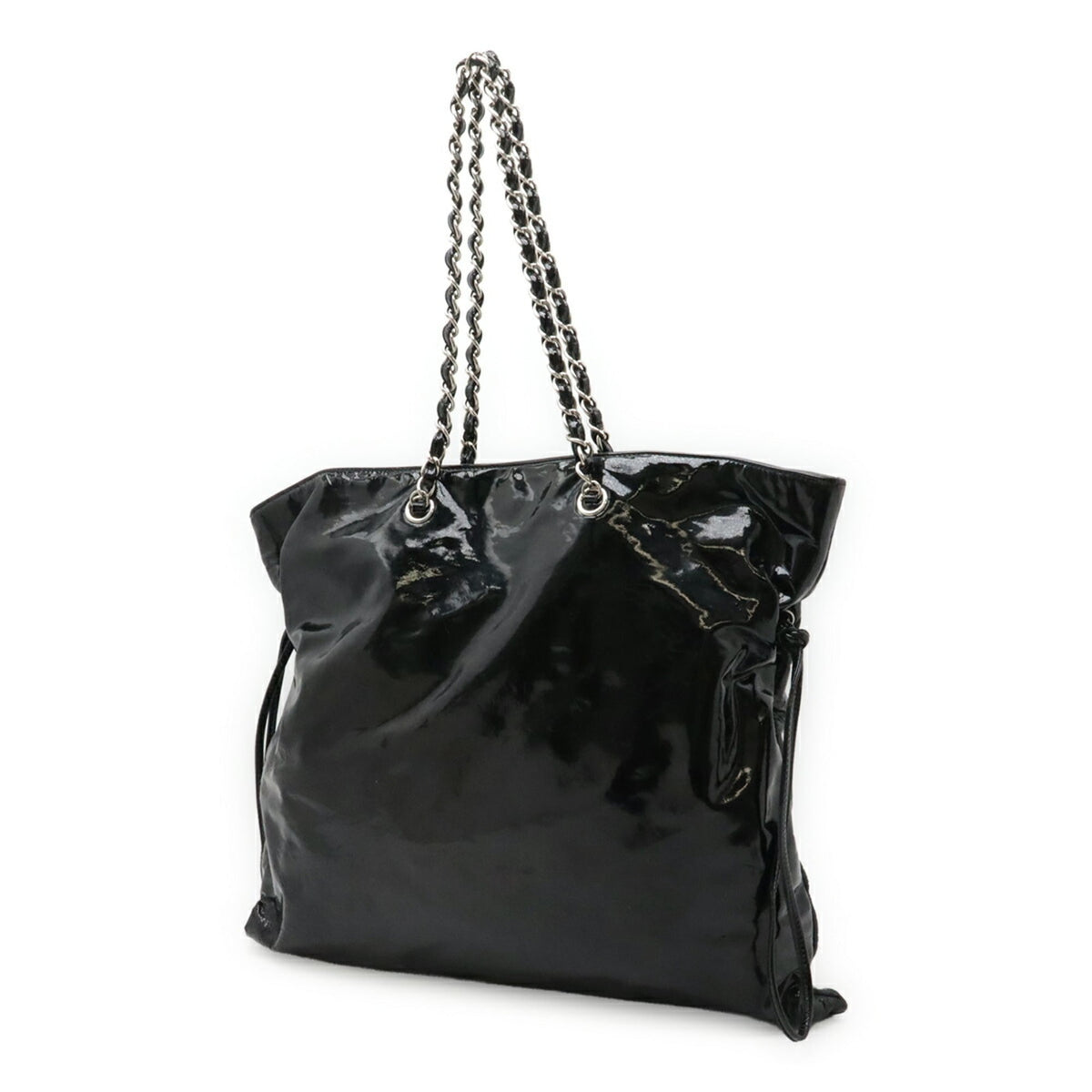 Chanel Black Leather Shoulder Bag Tote Bag (Pre-Owned)