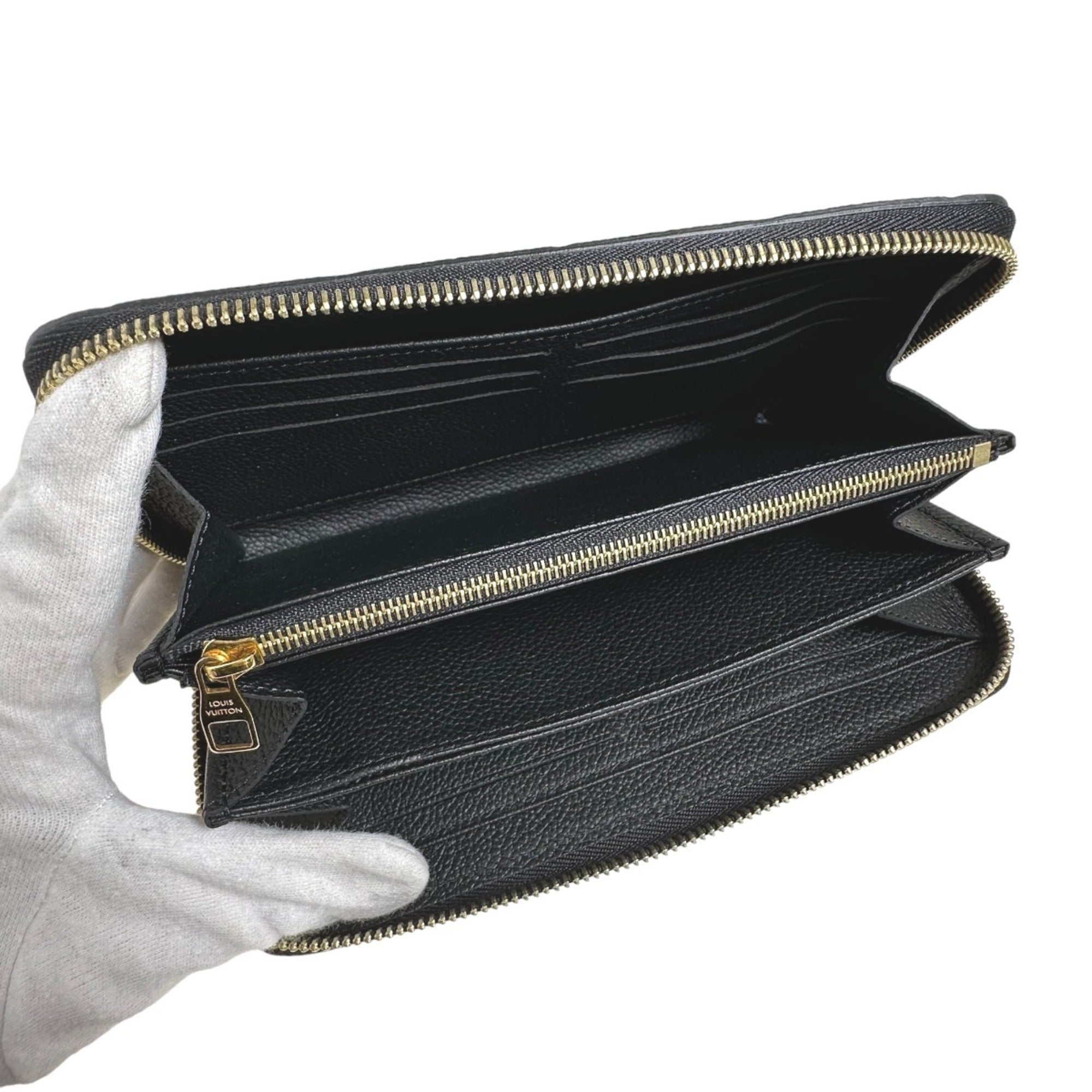 Louis Vuitton Black Monogram Empreinte Long Wallet (Bi-Fold) (Pre-Owned)