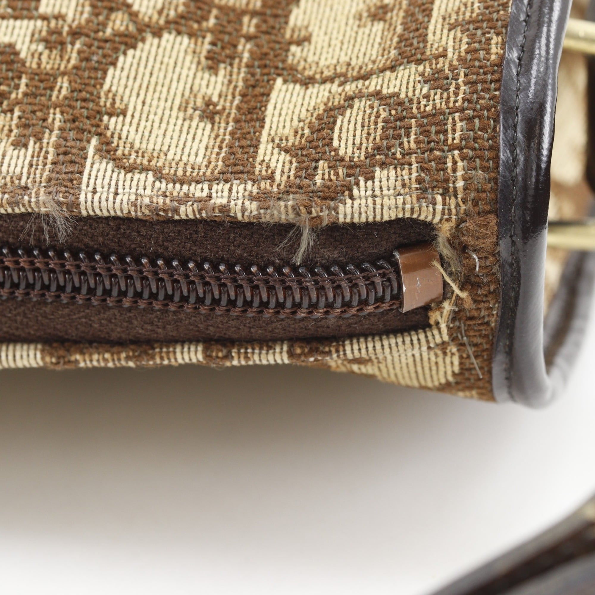 Christian Dior Brown Canvas Shoulder Bag (Pre-Owned)