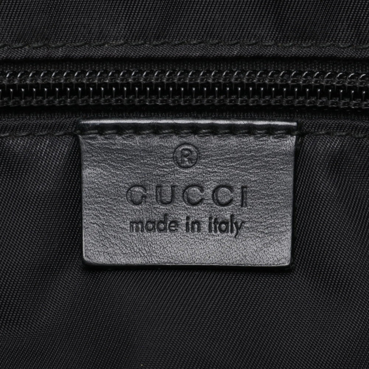 Gucci Black Leather Canvas Messenger Bag Shoulder Bag (Pre-Owned)