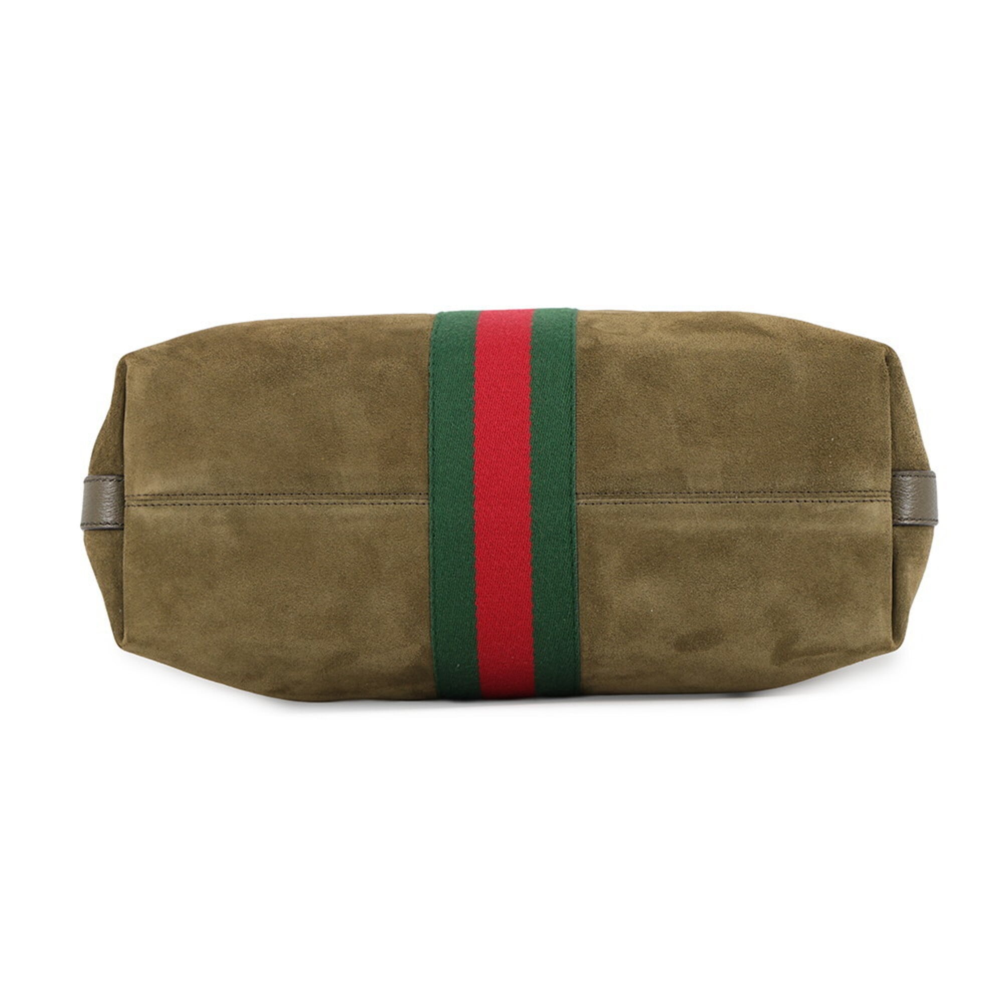 Gucci Ophidia Khaki Suede Handbag Tote Bag (Pre-Owned)