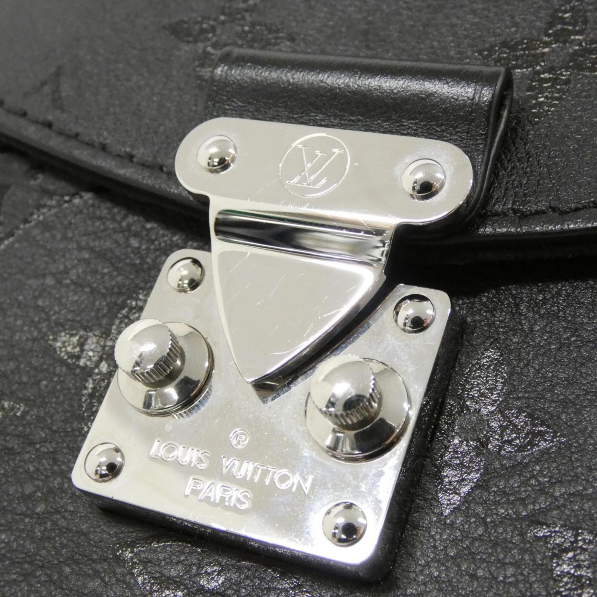 Louis Vuitton Black Leather Handbag (Pre-Owned)