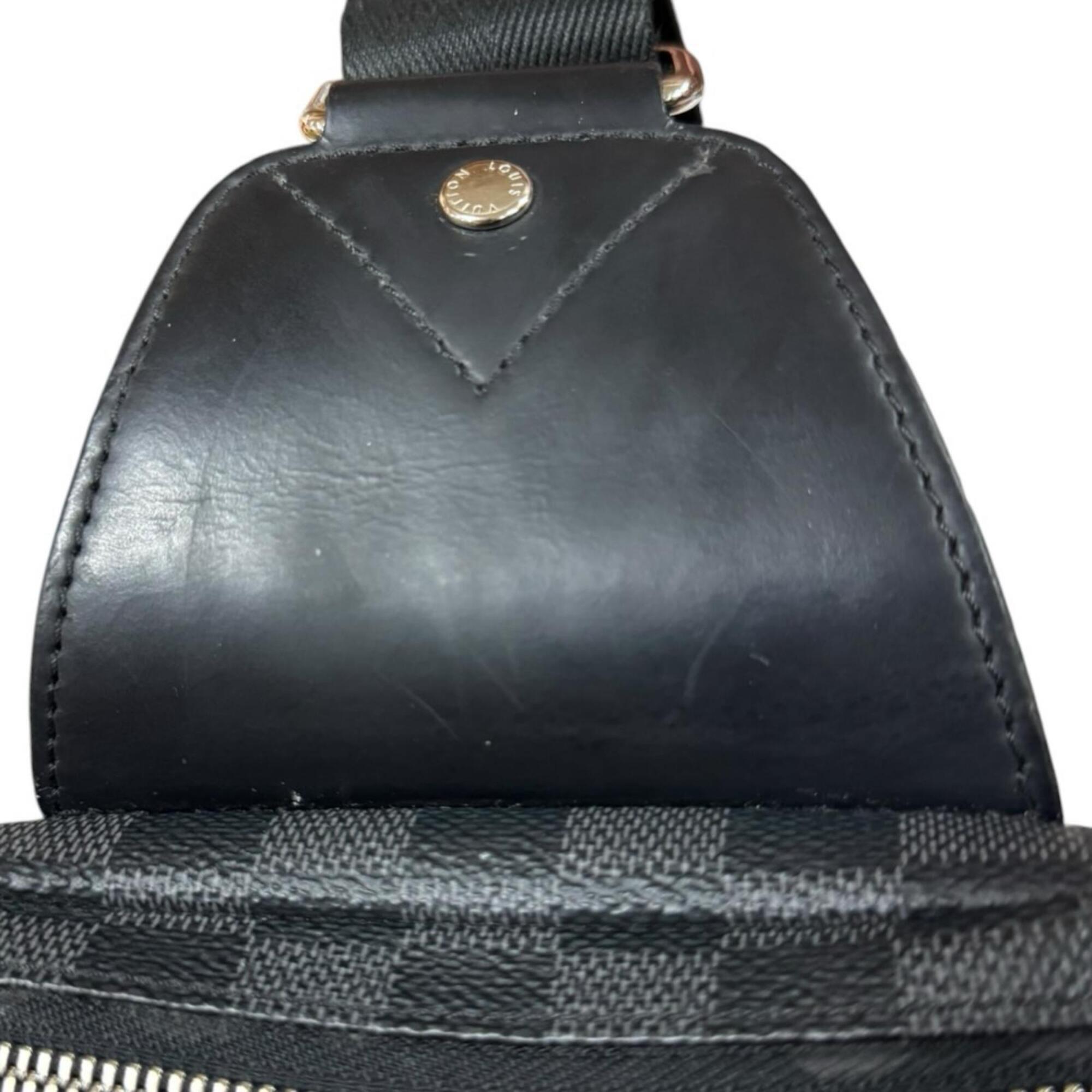 Louis Vuitton Black Gray Damier Graphite Sling Bag (Pre-Owned)
