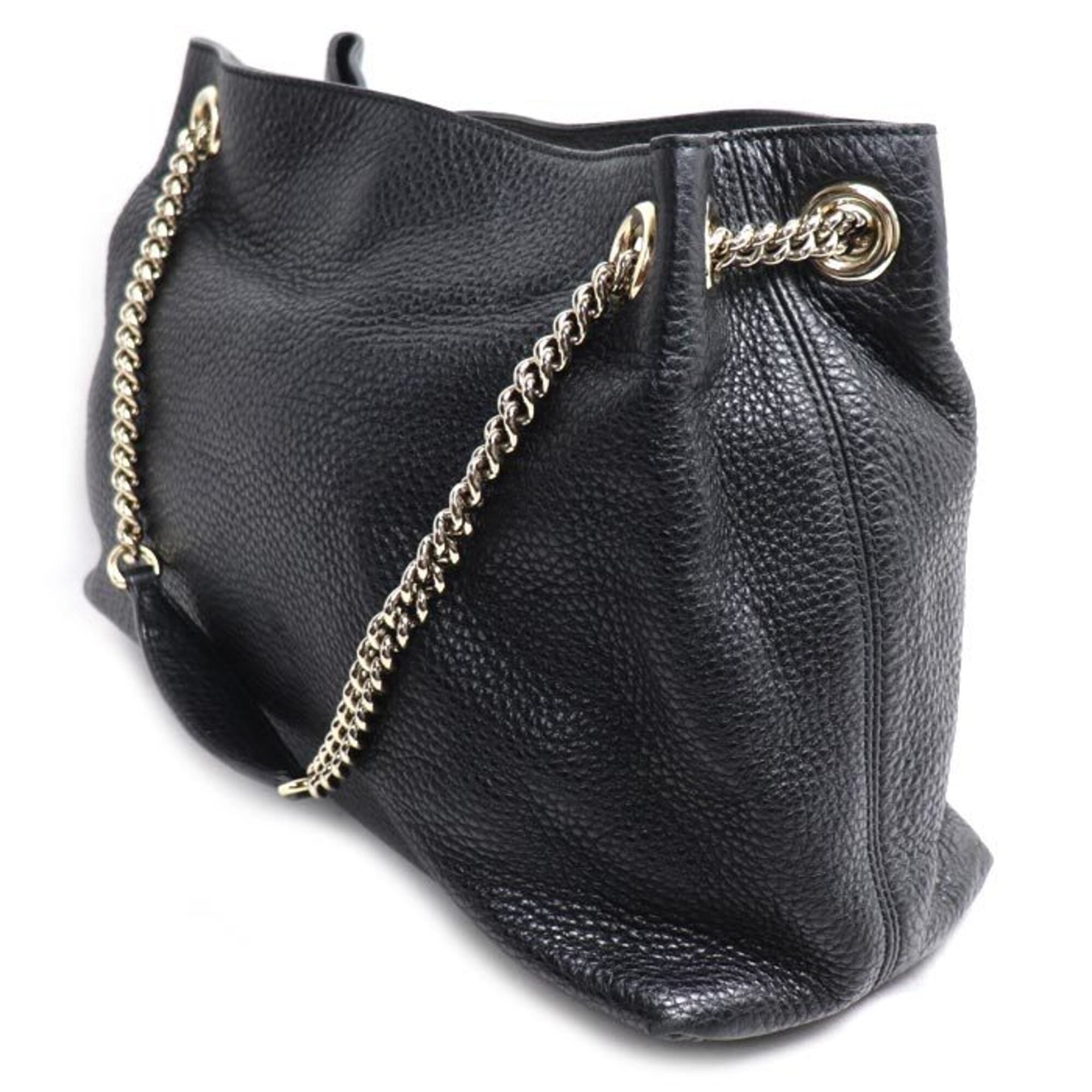 Gucci Black Leather Tote Bag (Pre-Owned)