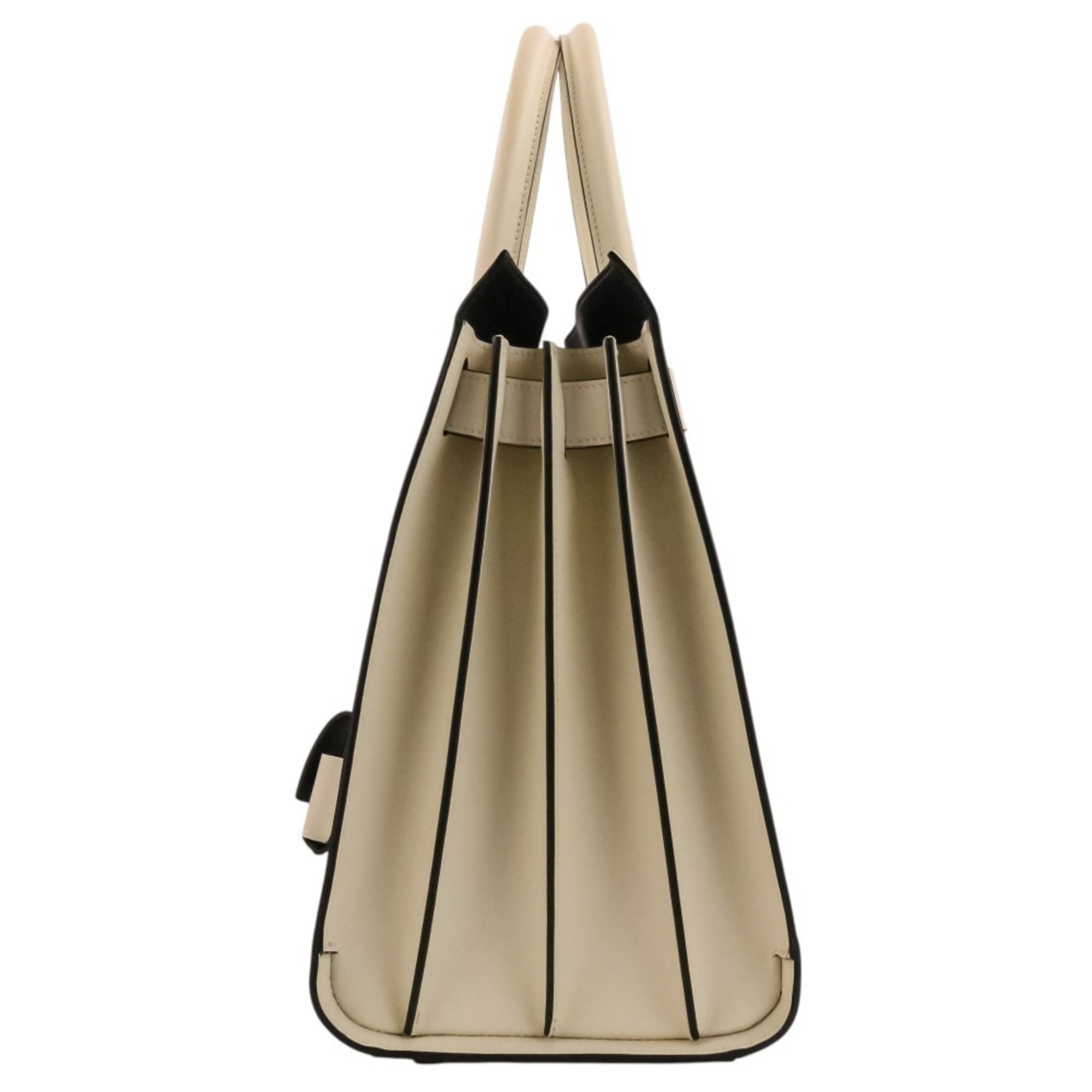 Yves Saint Laurent Ivory Leather Tote Bag (Pre-Owned)