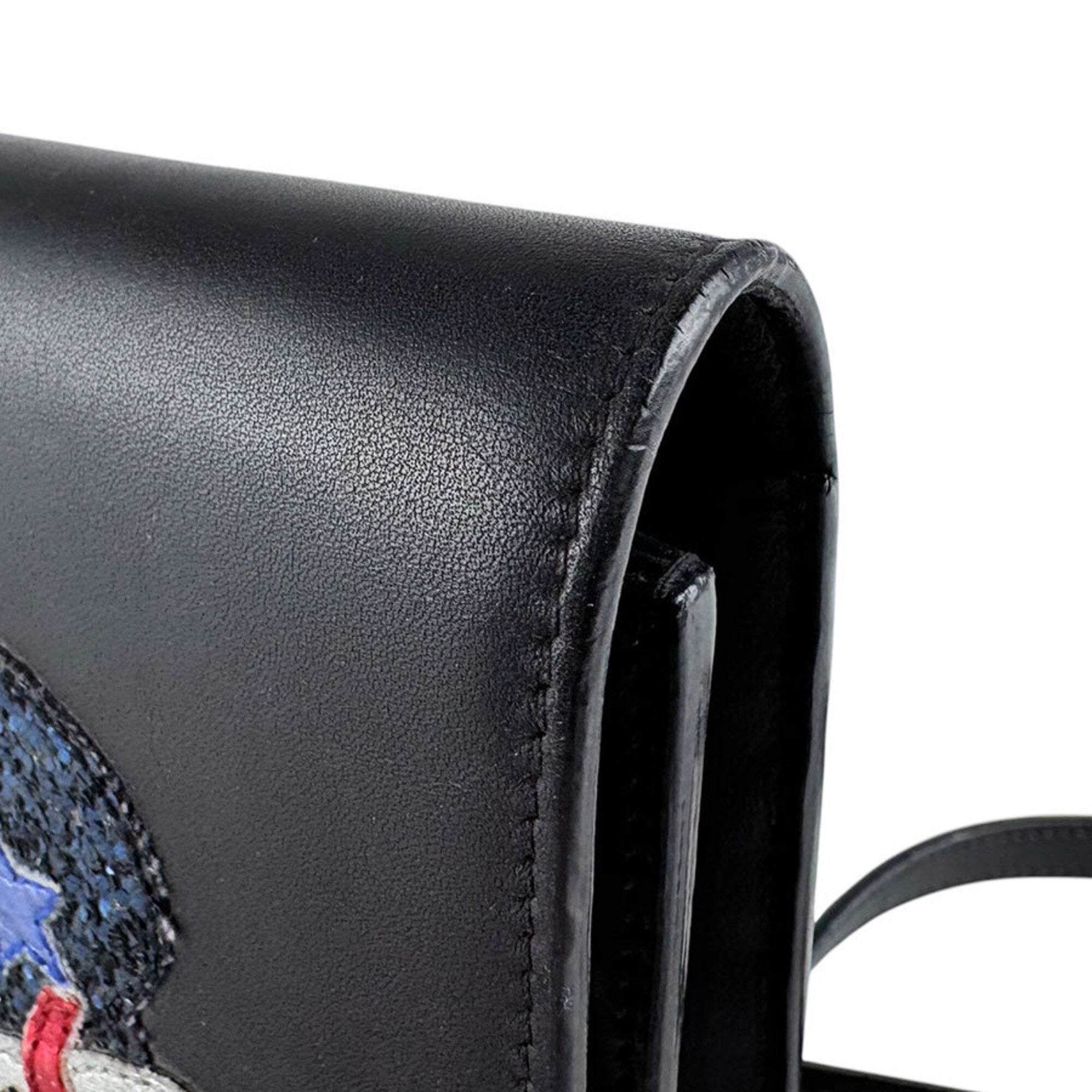 Saint Laurent Black Leather Shoulder Bag (Pre-Owned)