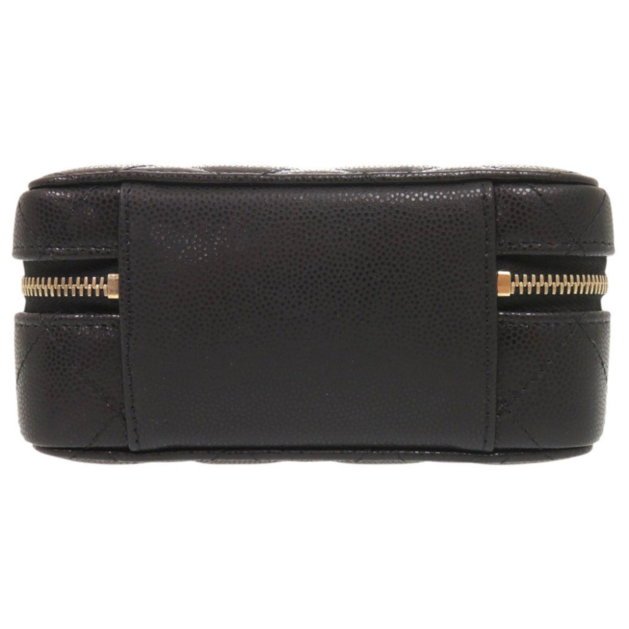 Chanel Black Grained Calfskin Shoulder Bag (Pre-Owned)