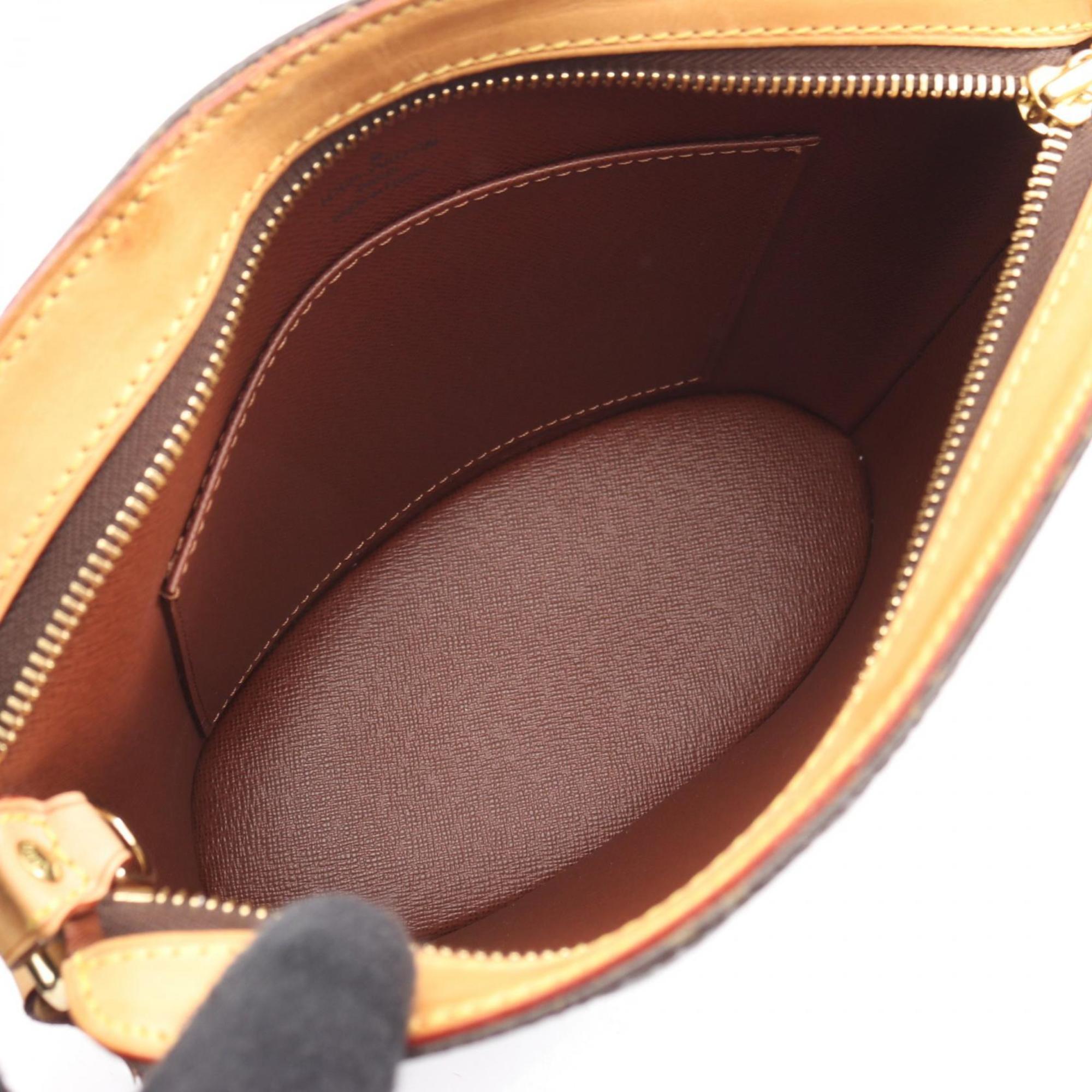 Louis Vuitton Brown Coated Canvas Leather Shoulder Bag (Pre-Owned)
