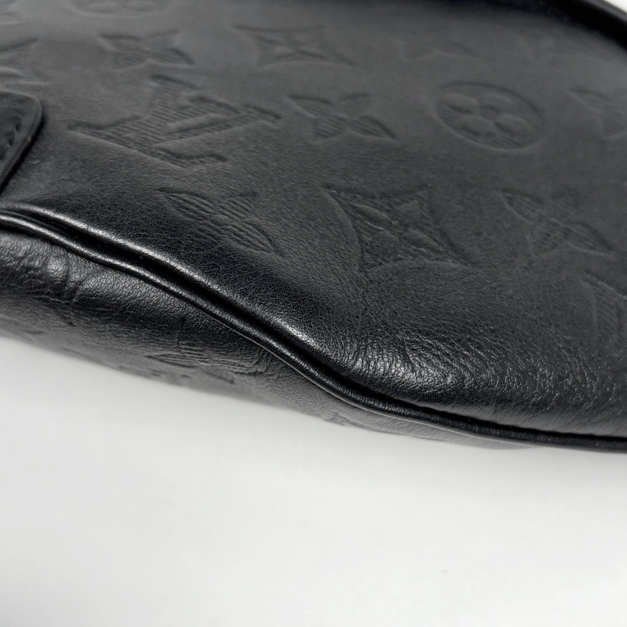 Louis Vuitton Monogram Shadow Black Noir Leather Fanny Pack Sling Bag (Pre-Owned)