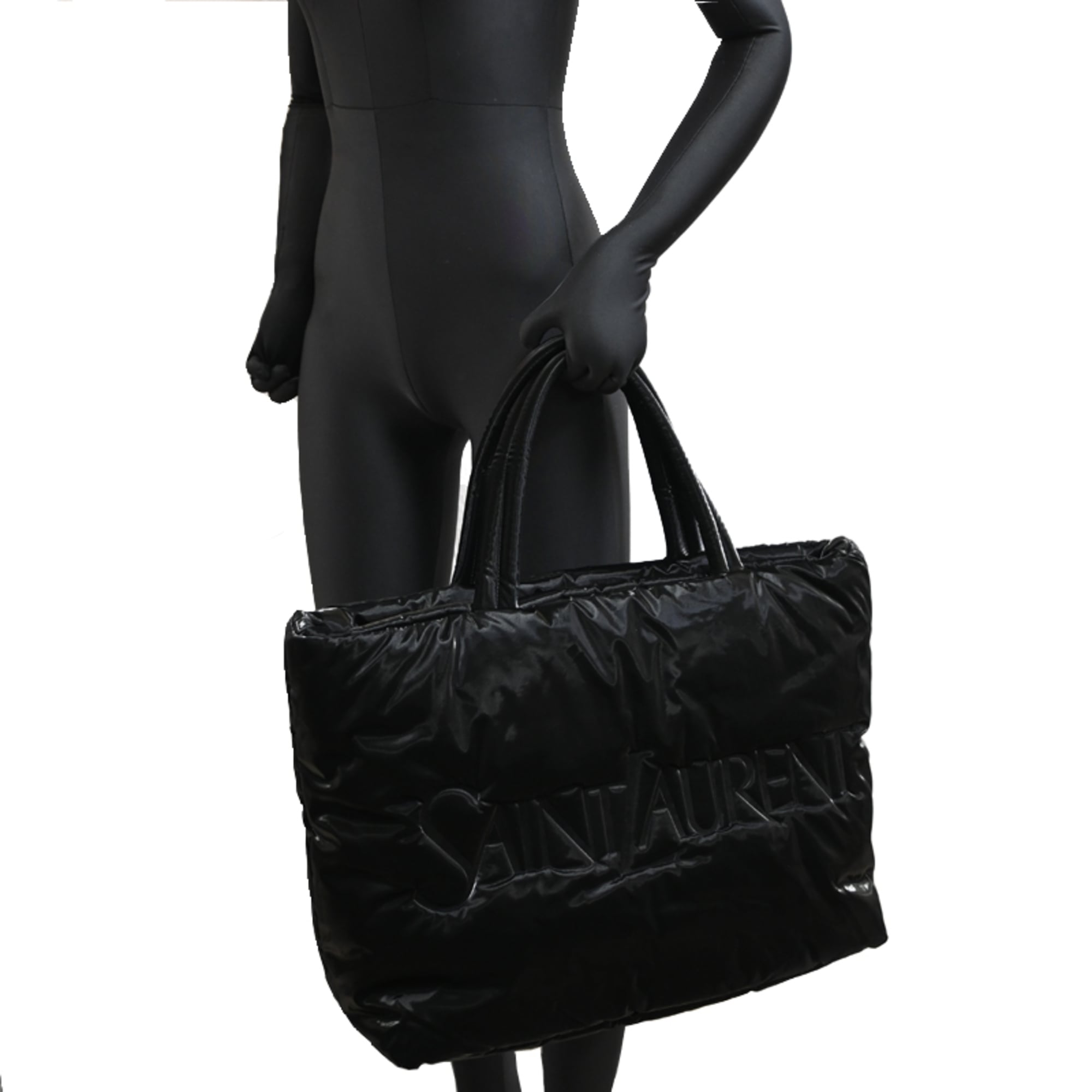 Saint Laurent Black Nylon Tote Bag (Pre-Owned)