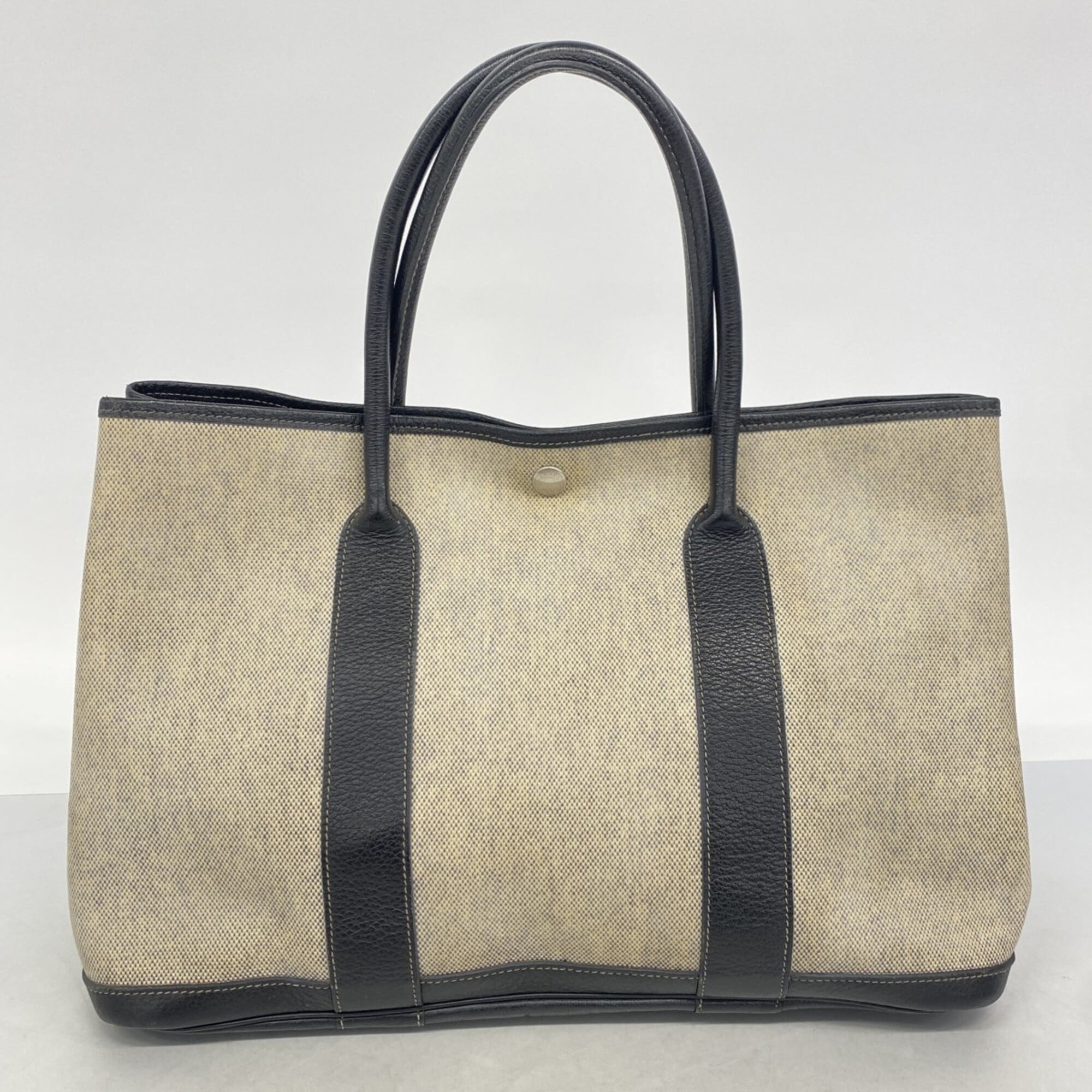 Hermes Black Toile H Tote Bag (Pre-Owned)