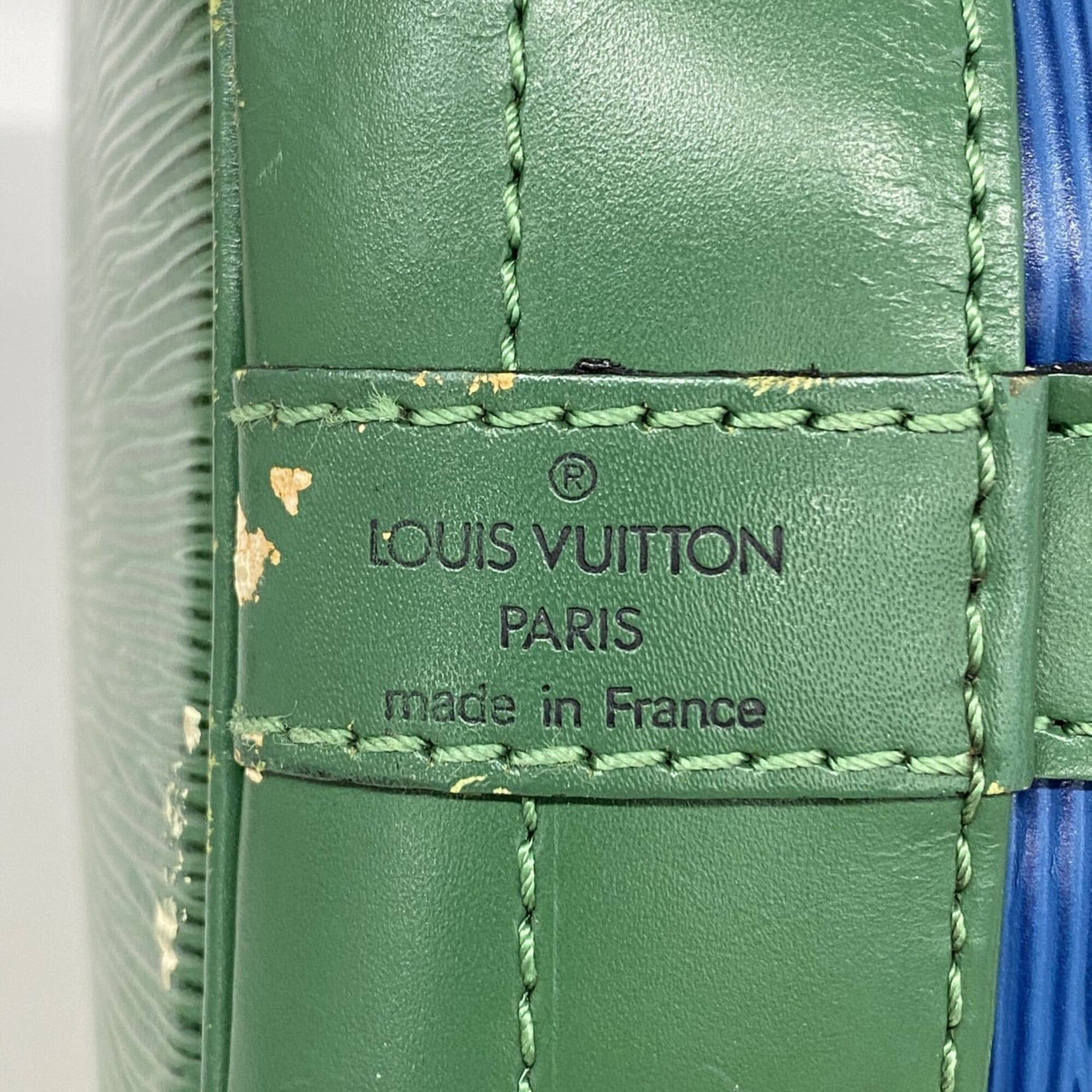 Louis Vuitton Borneo Green Toledo Blue Shoulder Bag (Pre-Owned)