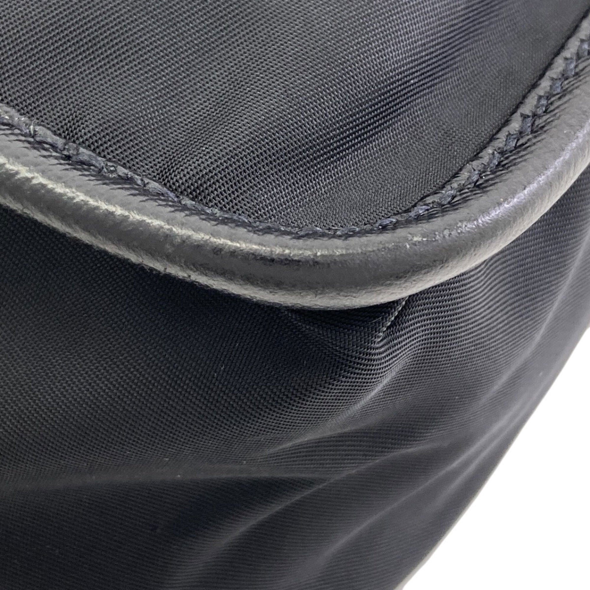 Prada Black Nylon Canvas Shoulder Bag (Pre-Owned)