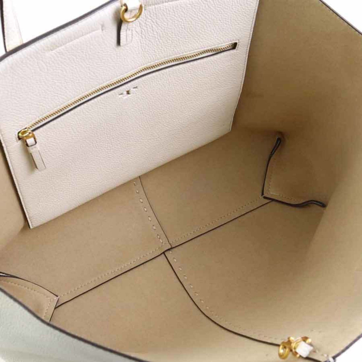 Tory Burch Ivory Leather Handbag (Pre-Owned)