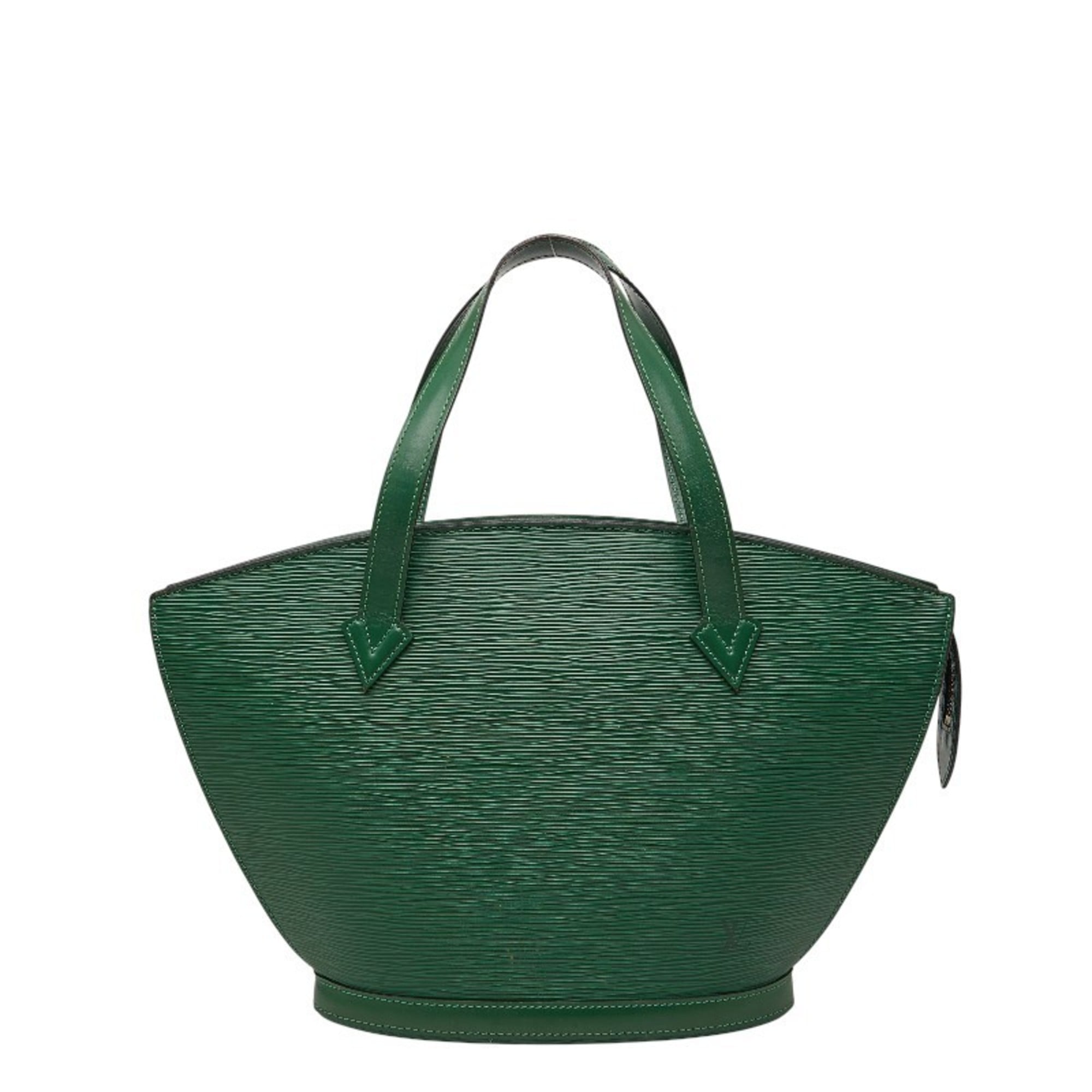 Louis Vuitton Borneo Green Leather Handbag (Pre-Owned)