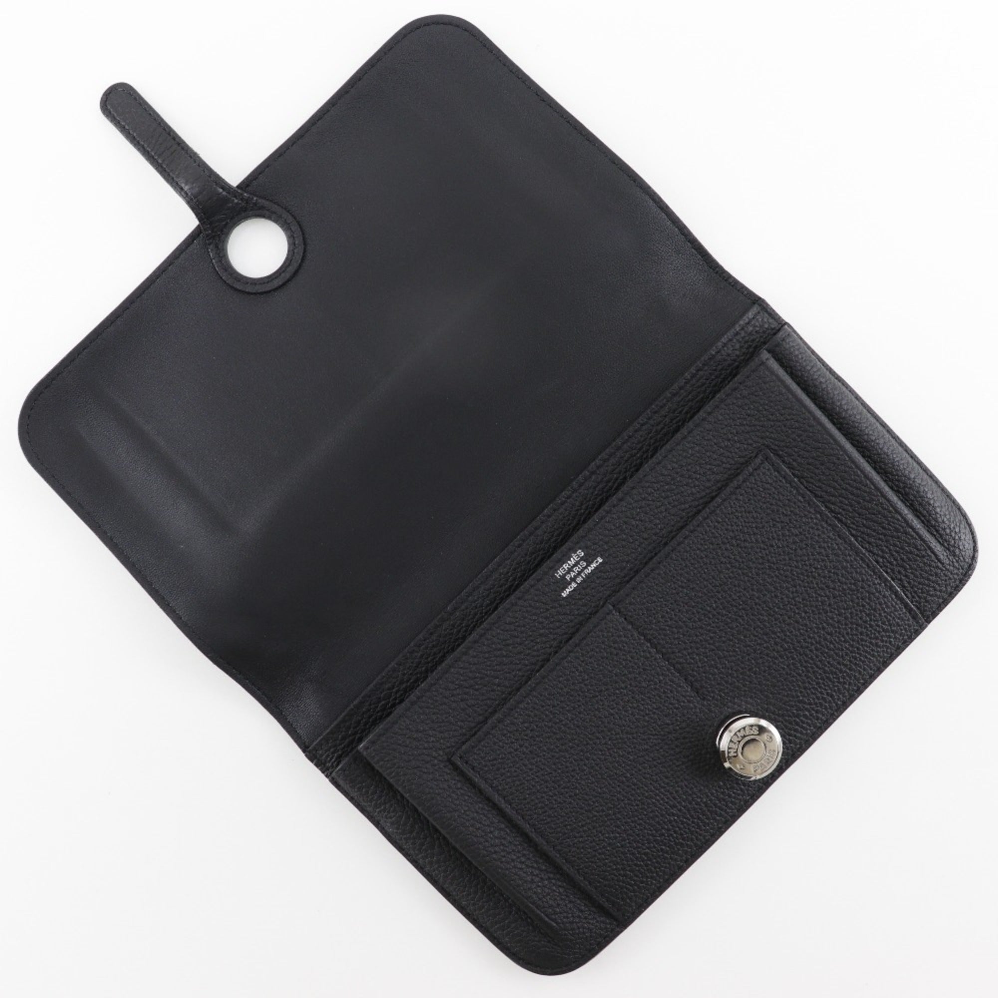 Hermes Black Togo Leather Wallet (Bi-Fold) (Pre-Owned)
