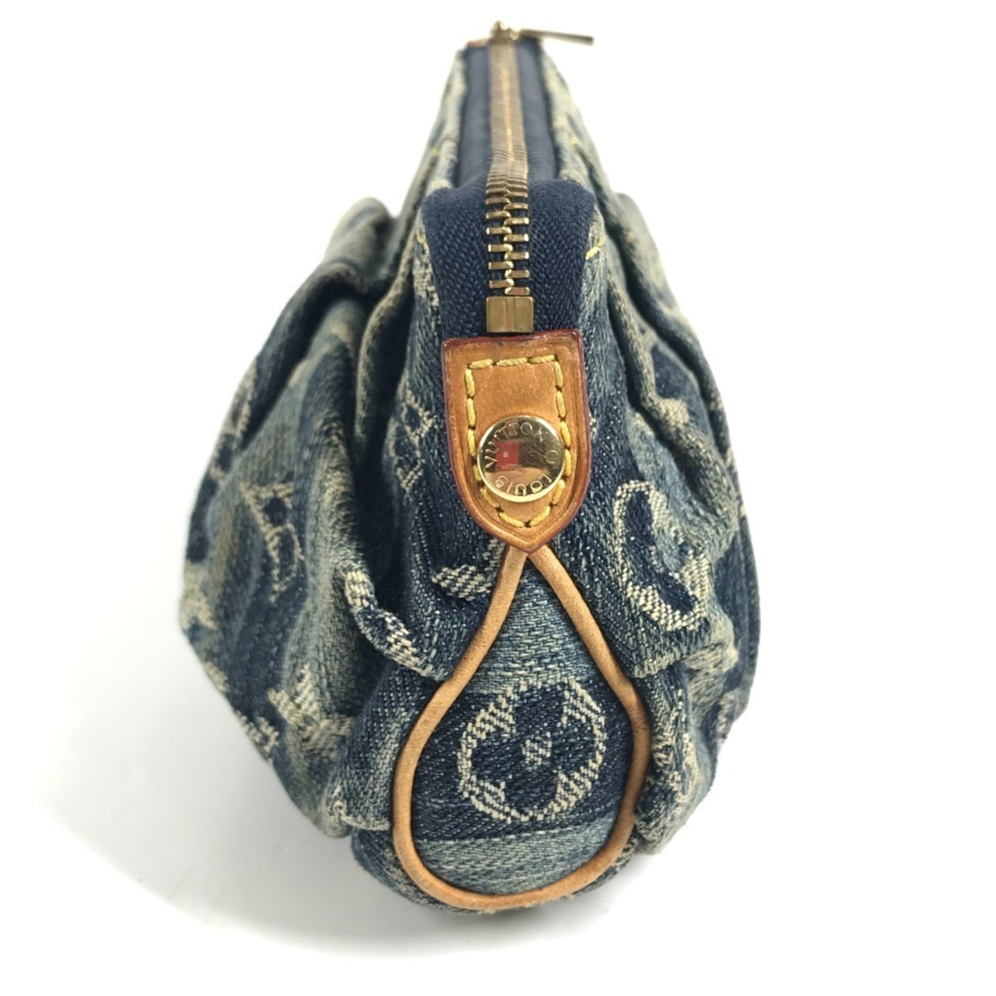 Louis Vuitton Monogram Denim Blue Monogram Denim Handbag (Pre-Owned)
