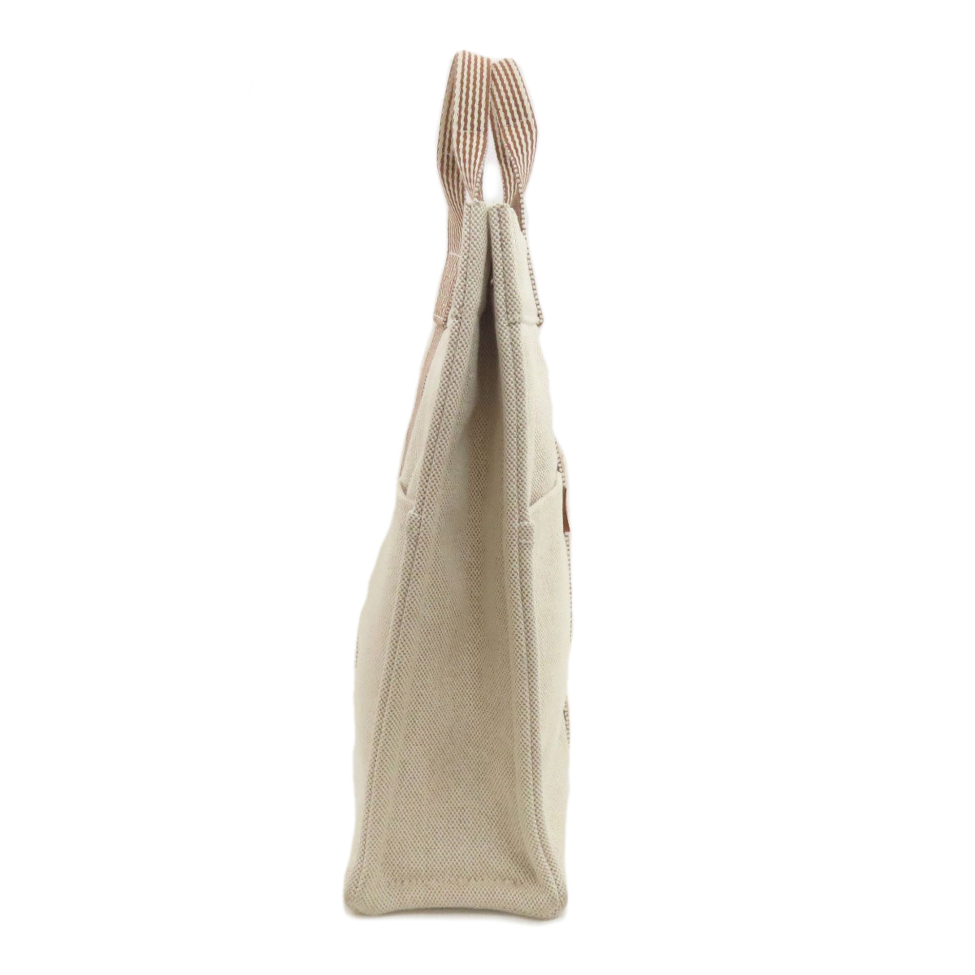 Hermes Beige Canvas Handbag (Pre-Owned)