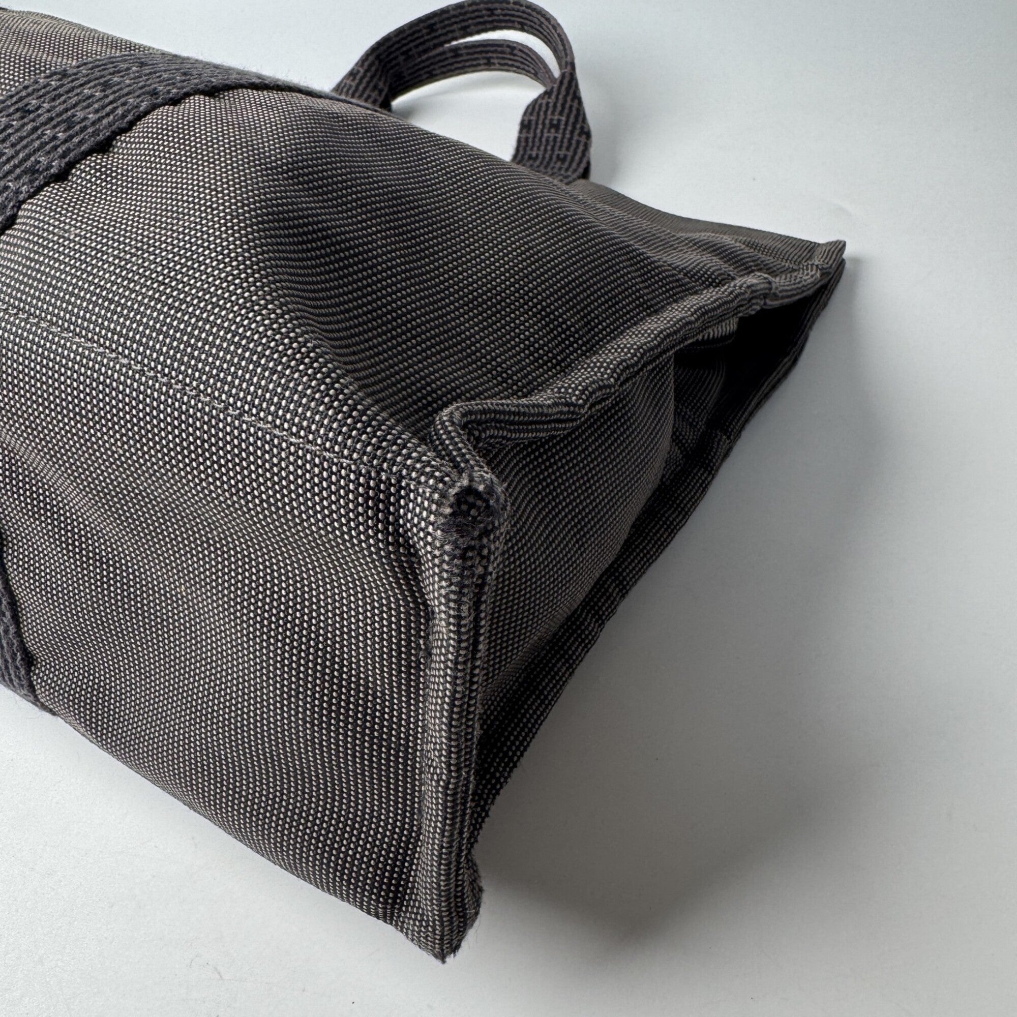 Hermes Gray Canvas Tote Bag (Pre-Owned)