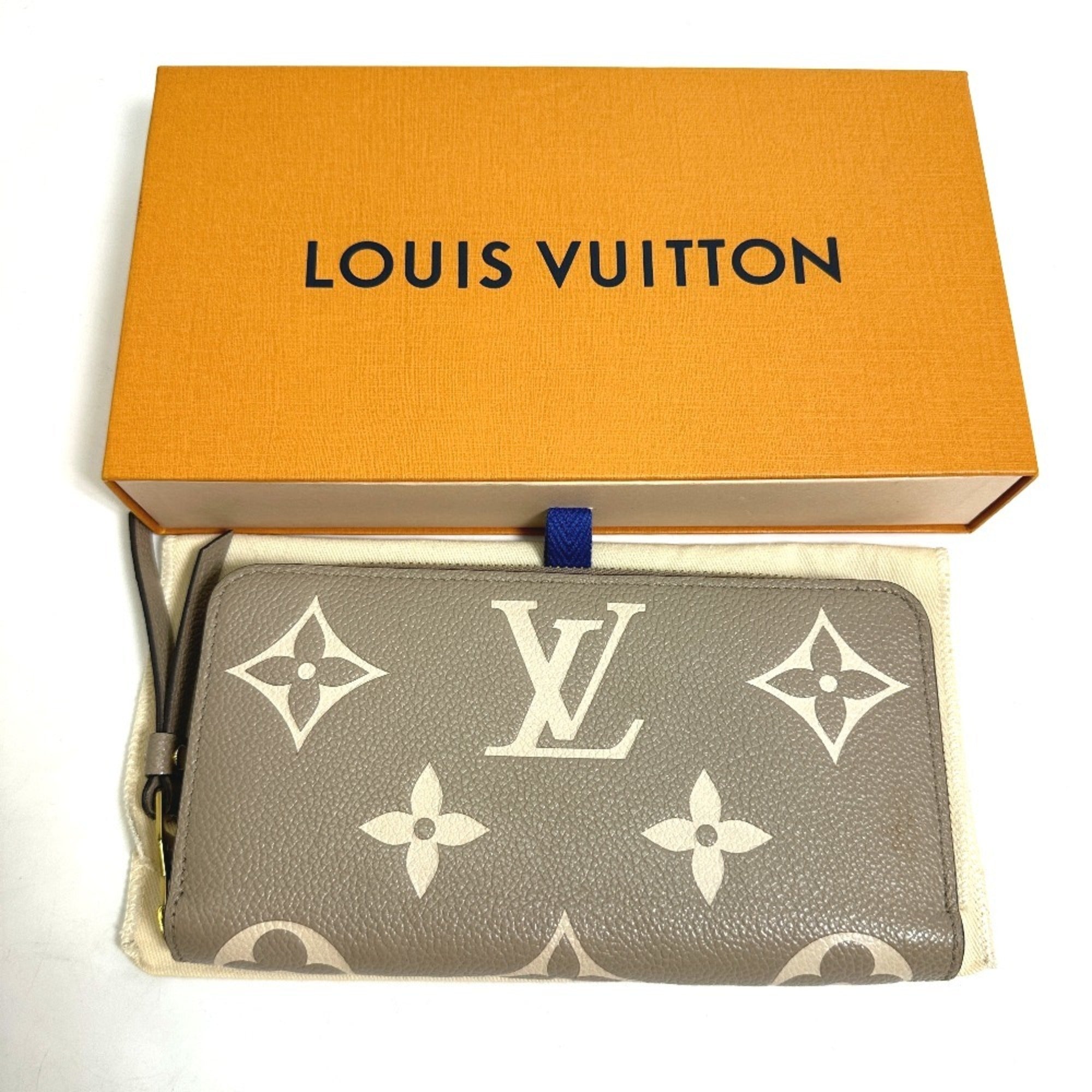 Louis Vuitton Monogram Empreinte Beige Tourterelle Monogram Empreinte Long Wallet (Bi-Fold) (Pre-Owned)