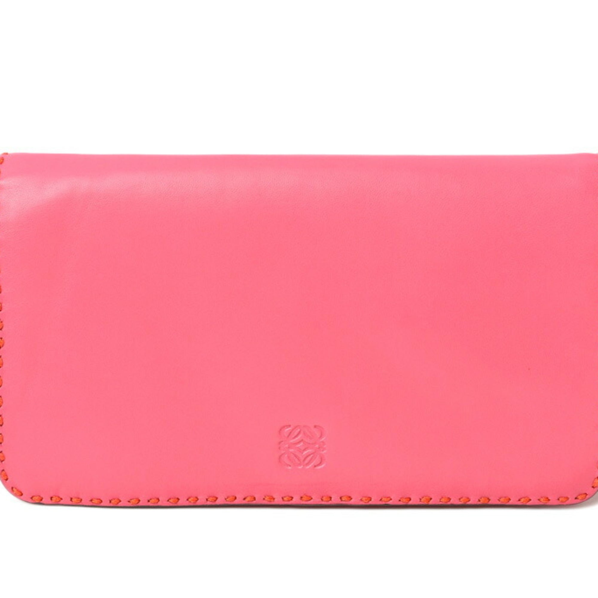Loewe Pink Leather Clutch Bag Pouch (Pre-Owned)