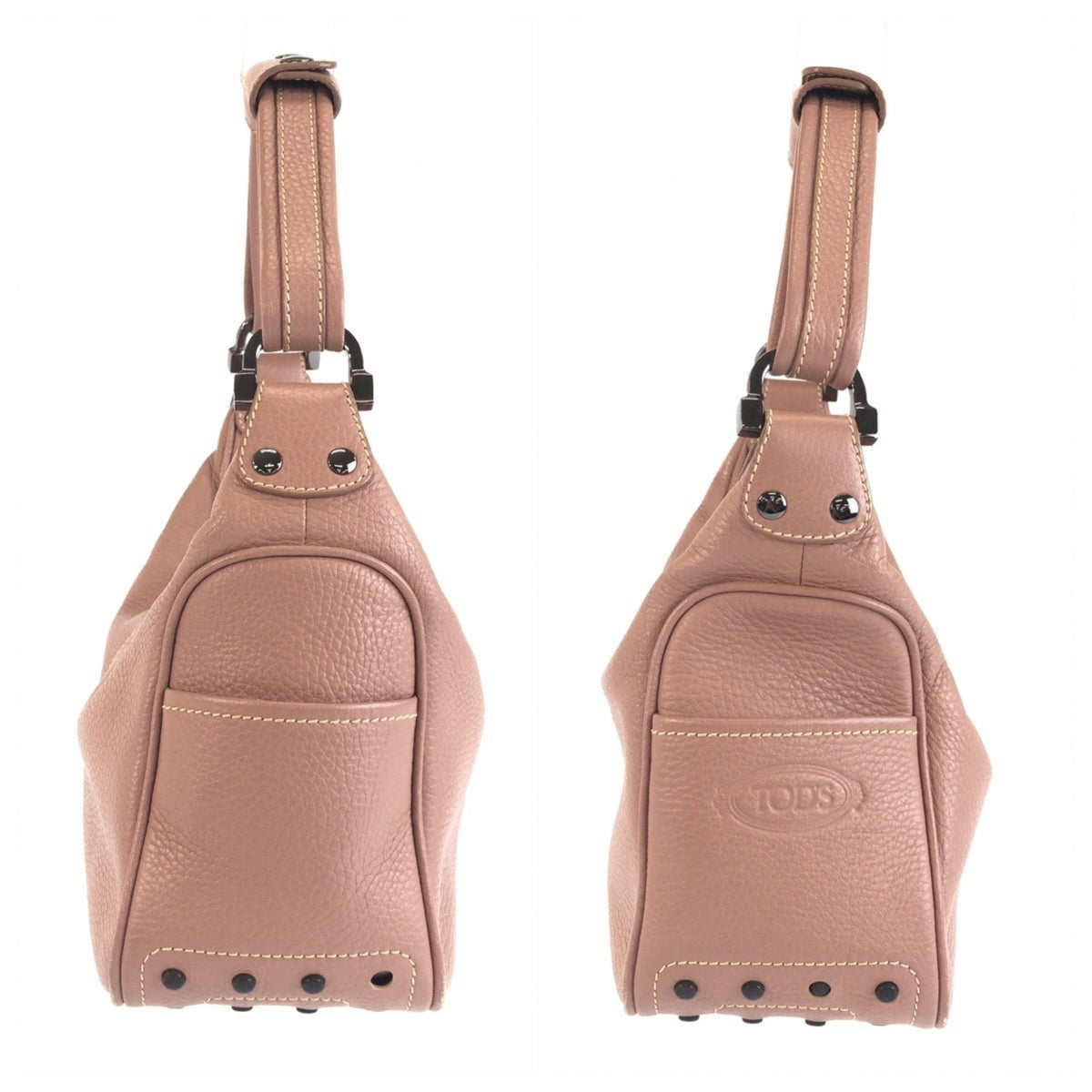 Tod's Dusty Pink Pink Leather Handbag Shoulder Bag (Pre-Owned)